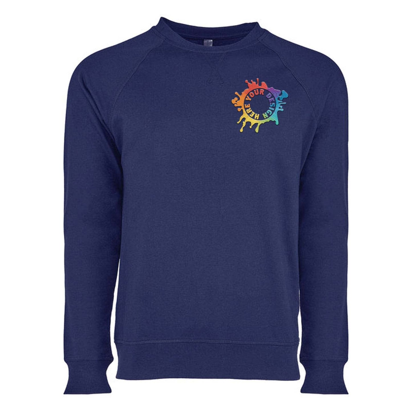 Next Level Unisex Laguna French Terry Raglan Sweatshirt Embroidery - Mato & Hash