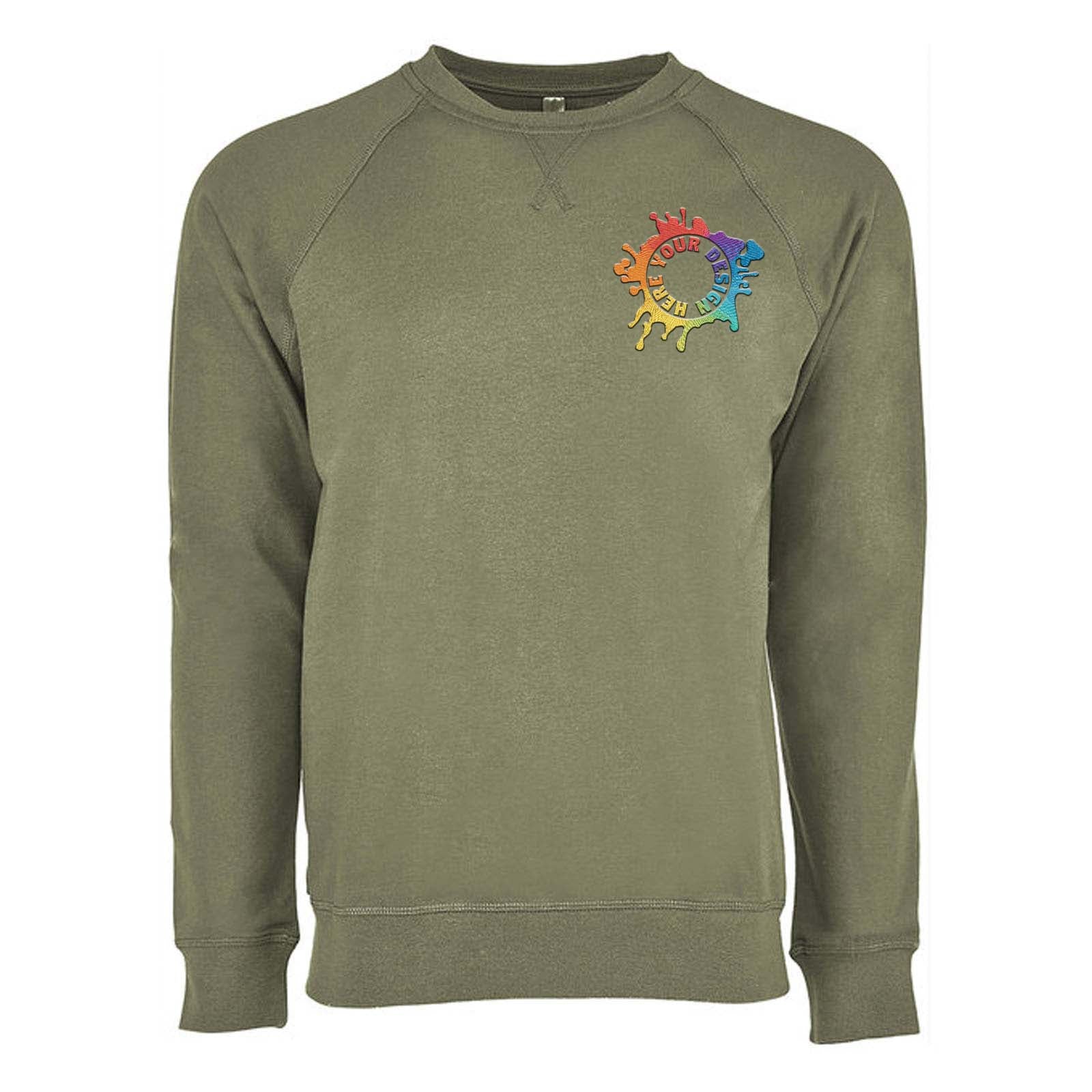 Next Level Unisex Laguna French Terry Raglan Sweatshirt Embroidery - Mato & Hash