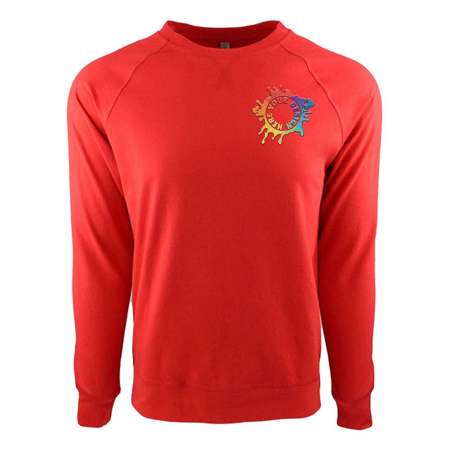 Next Level Unisex Laguna French Terry Raglan Sweatshirt Embroidery - Mato & Hash