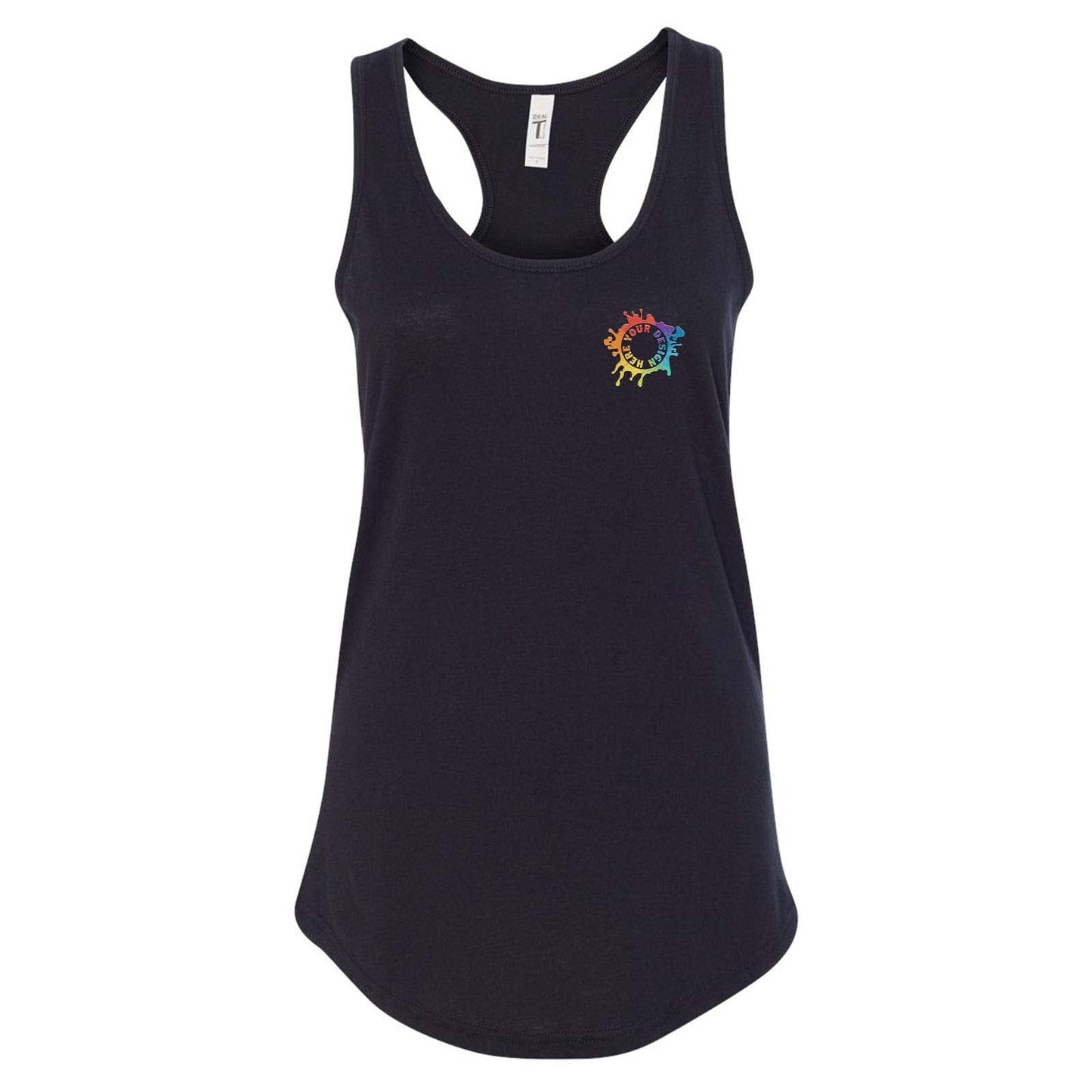 Next Level Women's Cotton/Polyester Blend Racerback Tank Top Embroidery - Mato & Hash