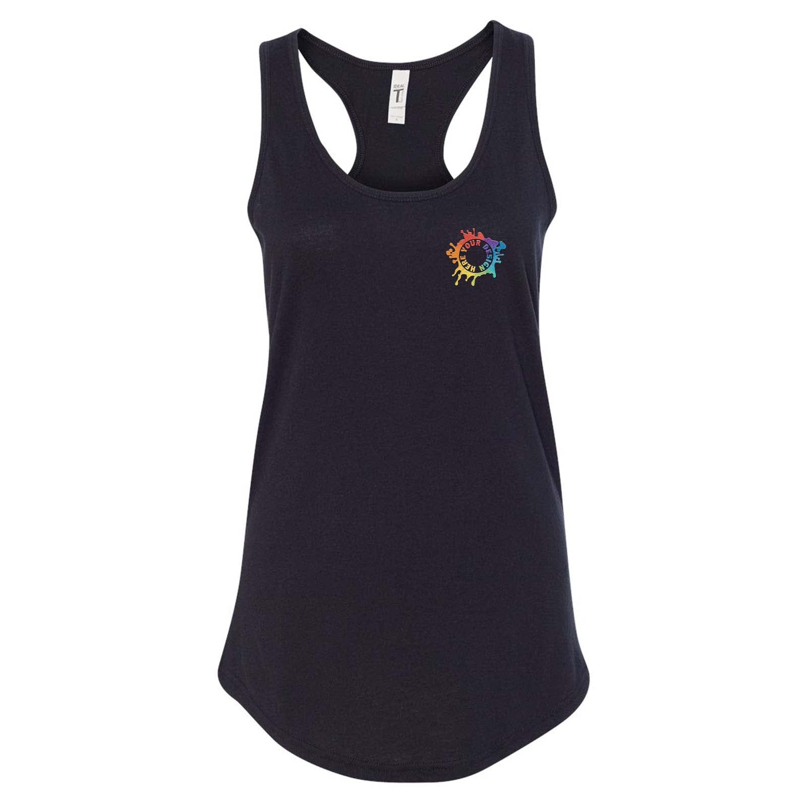 Next Level Women's Cotton/Polyester Blend Racerback Tank Top Embroidery - Mato & Hash
