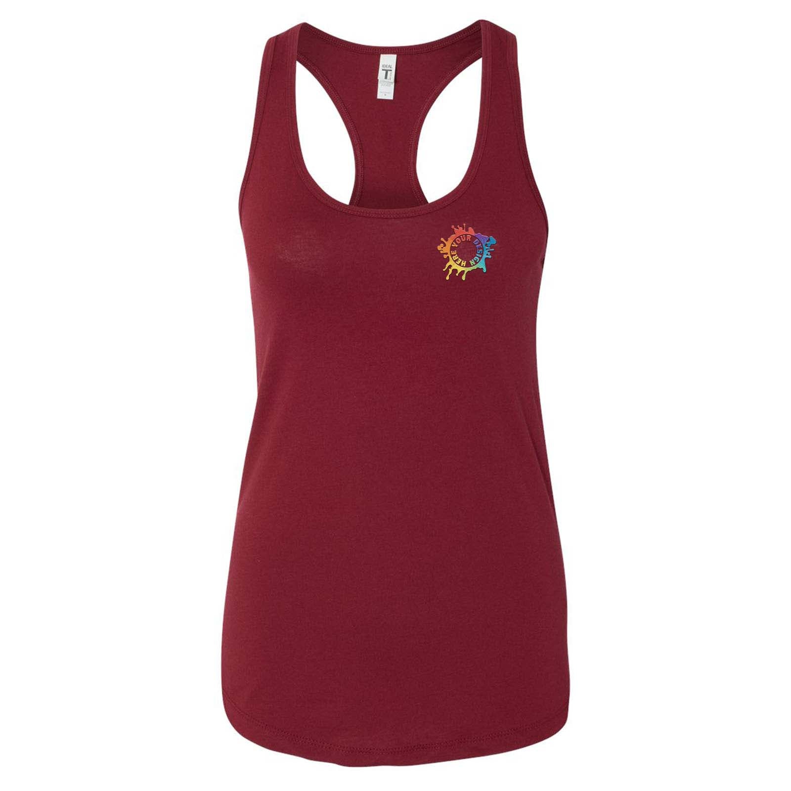 Next Level Women's Cotton/Polyester Blend Racerback Tank Top Embroidery - Mato & Hash
