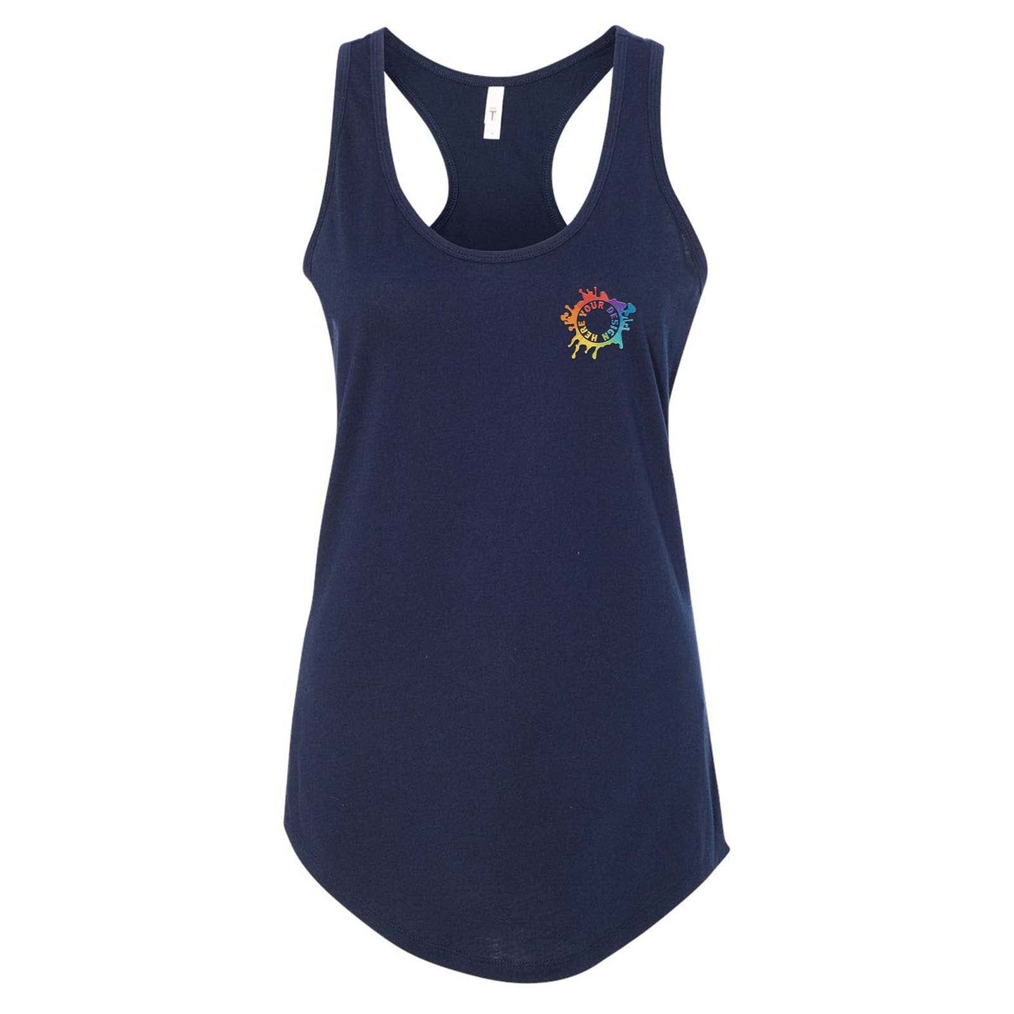 Next Level Women's Cotton/Polyester Blend Racerback Tank Top Embroidery - Mato & Hash