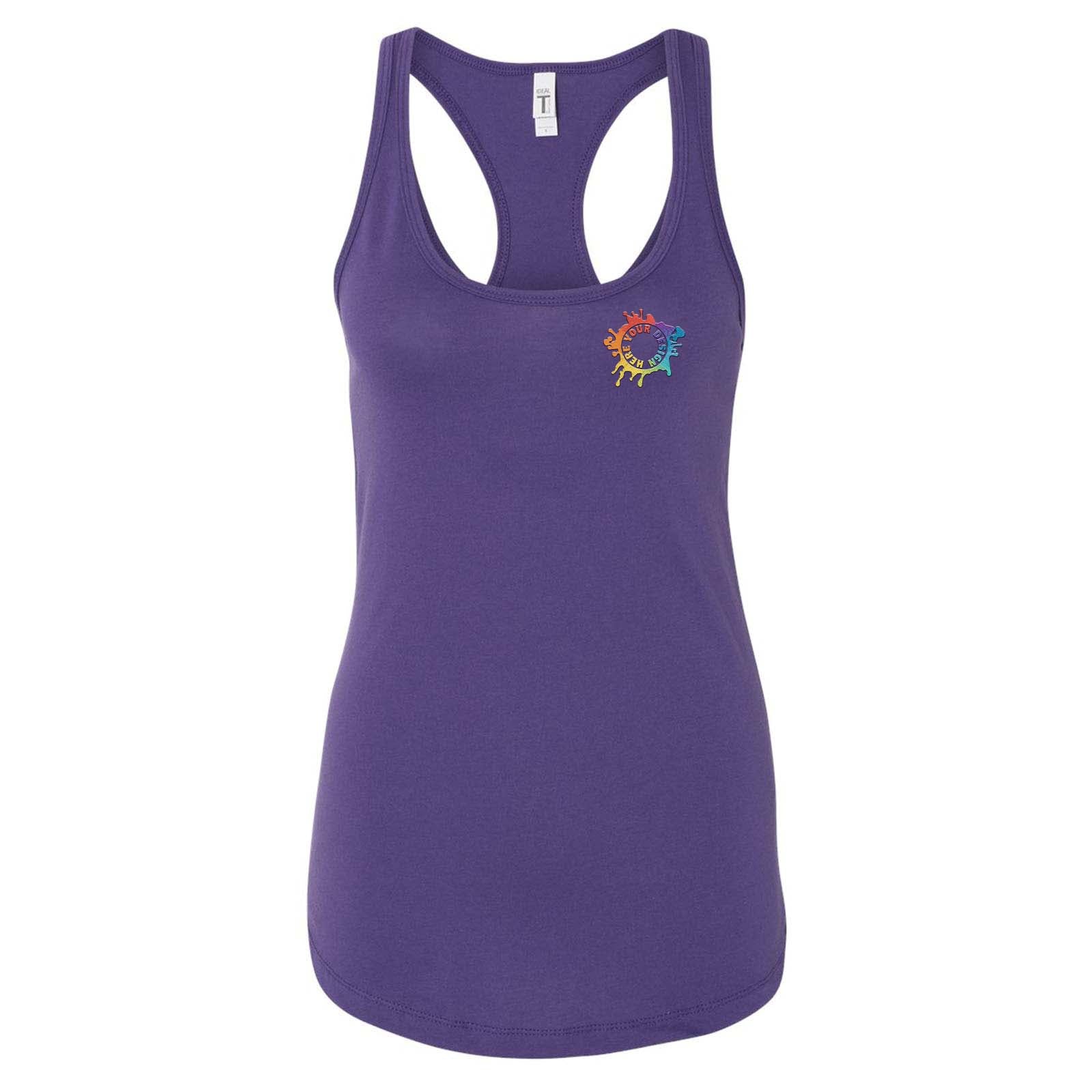 Next Level Women's Cotton/Polyester Blend Racerback Tank Top Embroidery - Mato & Hash