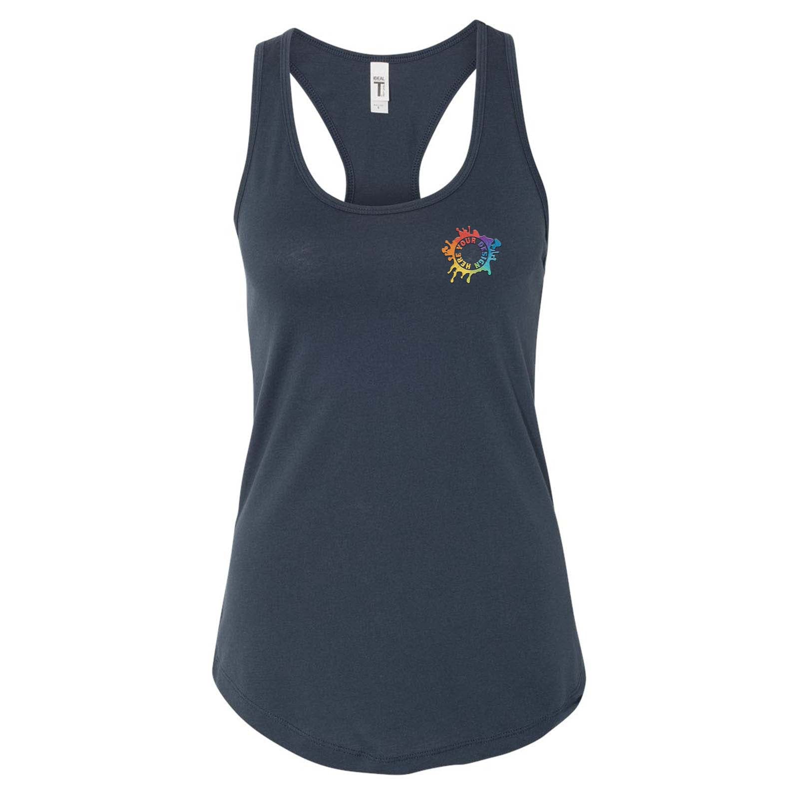Next Level Women's Cotton/Polyester Blend Racerback Tank Top Embroidery - Mato & Hash