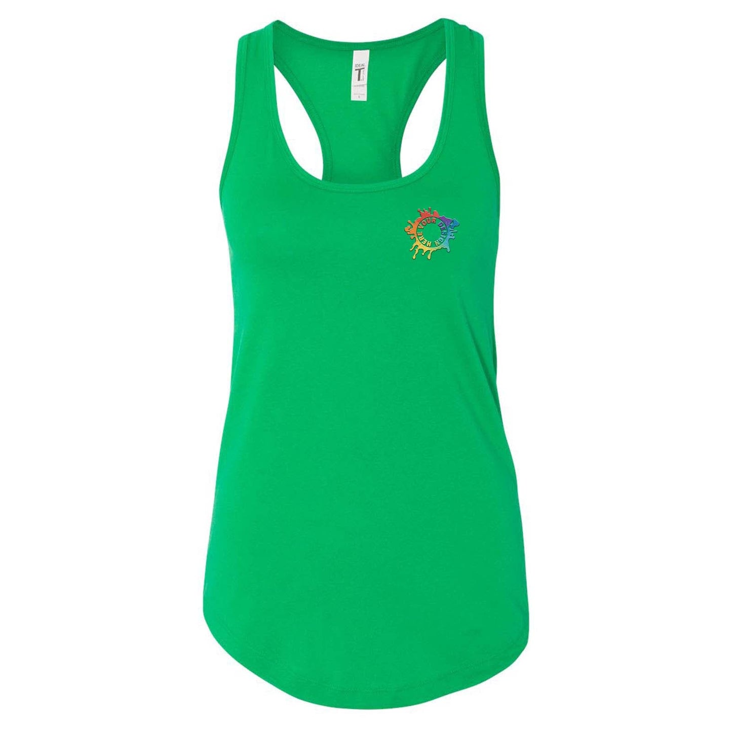 Next Level Women's Cotton/Polyester Blend Racerback Tank Top Embroidery - Mato & Hash