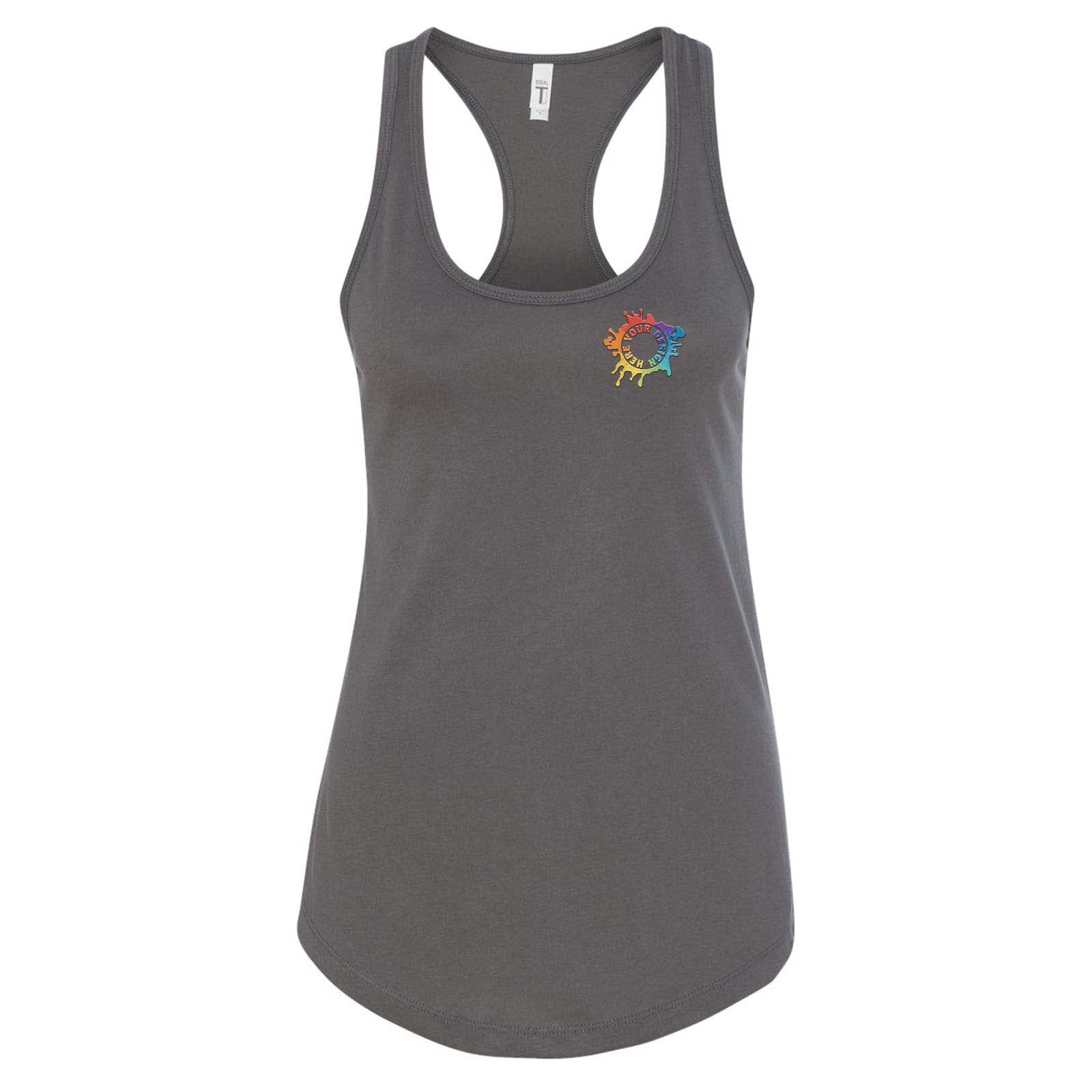 Next Level Women's Cotton/Polyester Blend Racerback Tank Top Embroidery - Mato & Hash