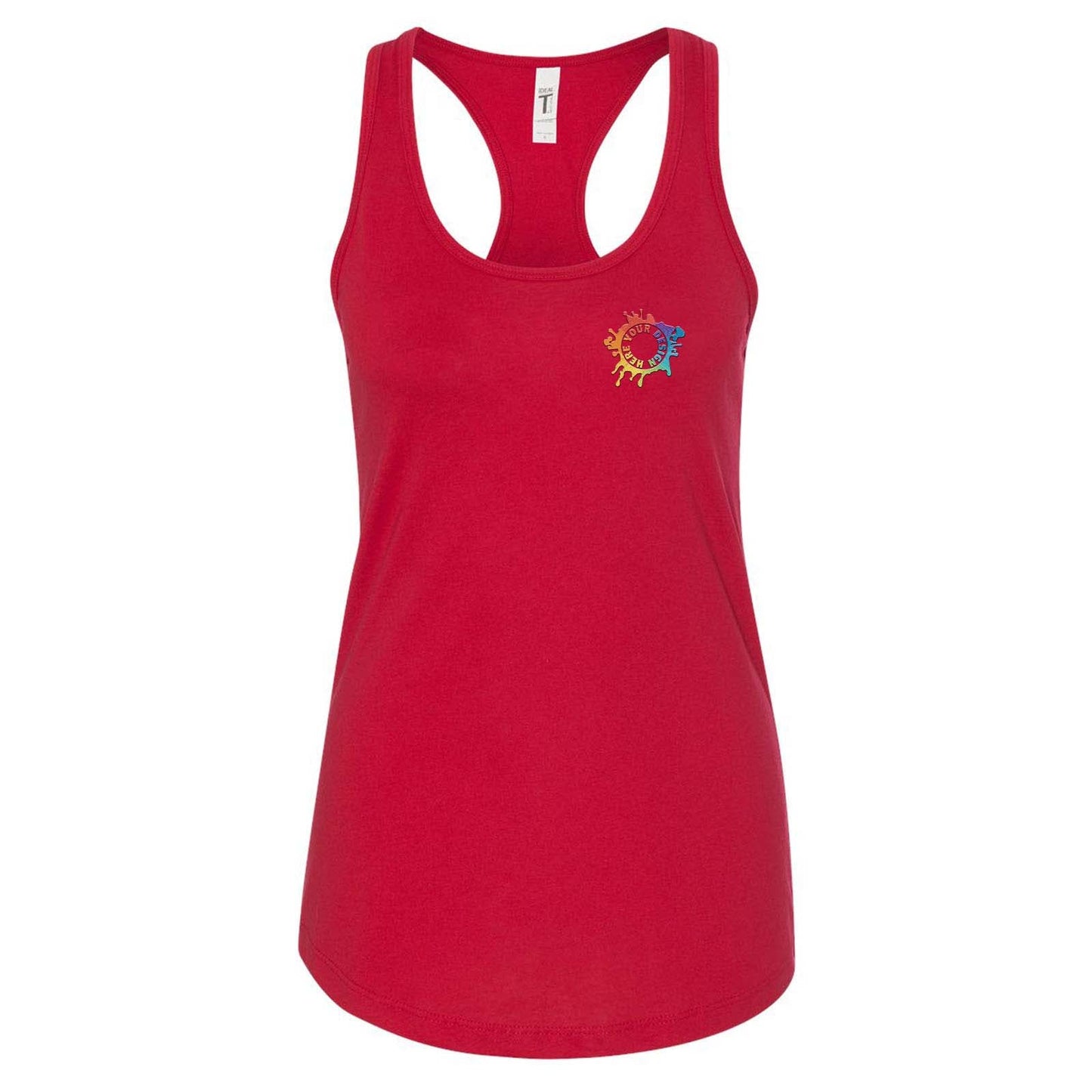 Next Level Women's Cotton/Polyester Blend Racerback Tank Top Embroidery - Mato & Hash