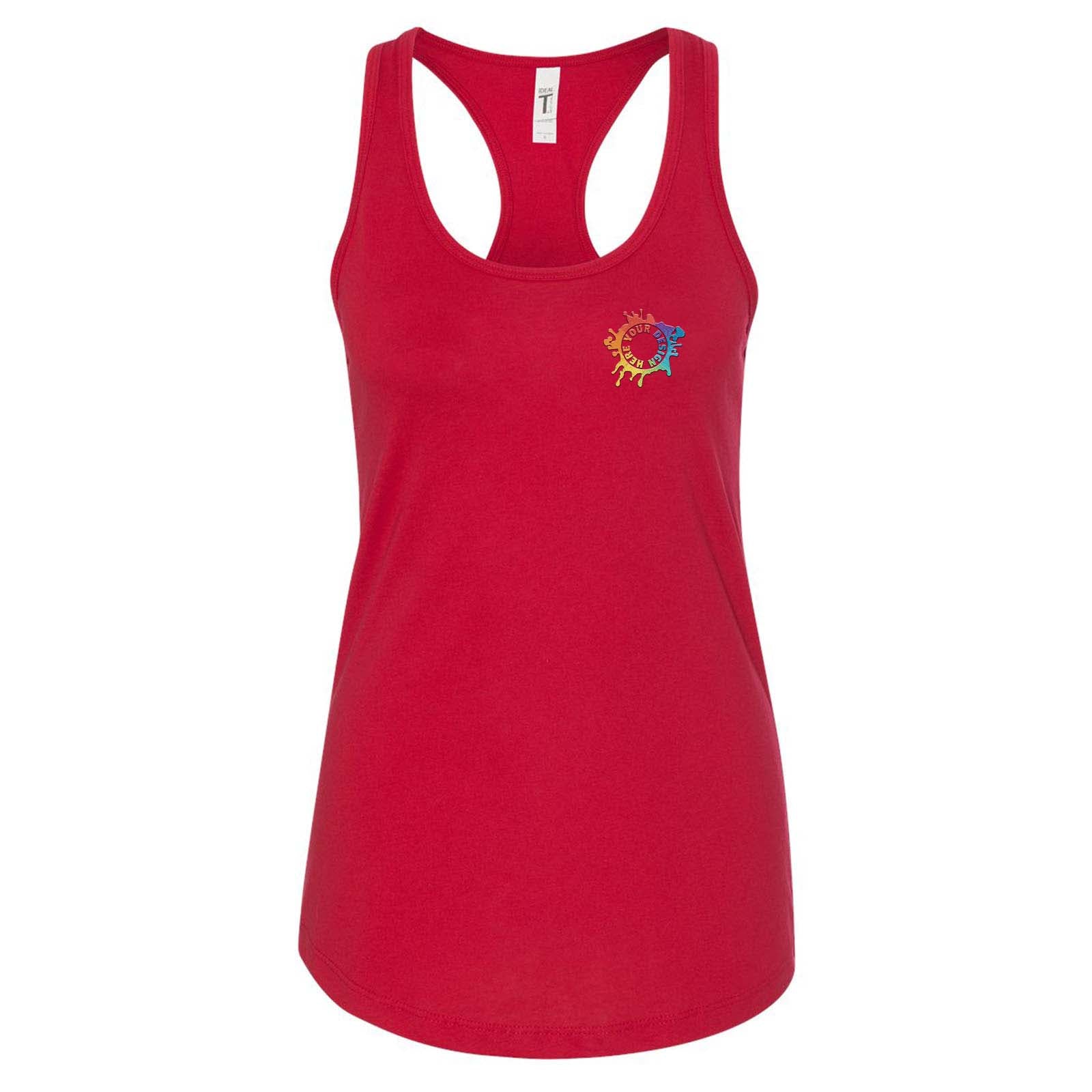 Next Level Women's Cotton/Polyester Blend Racerback Tank Top Embroidery - Mato & Hash