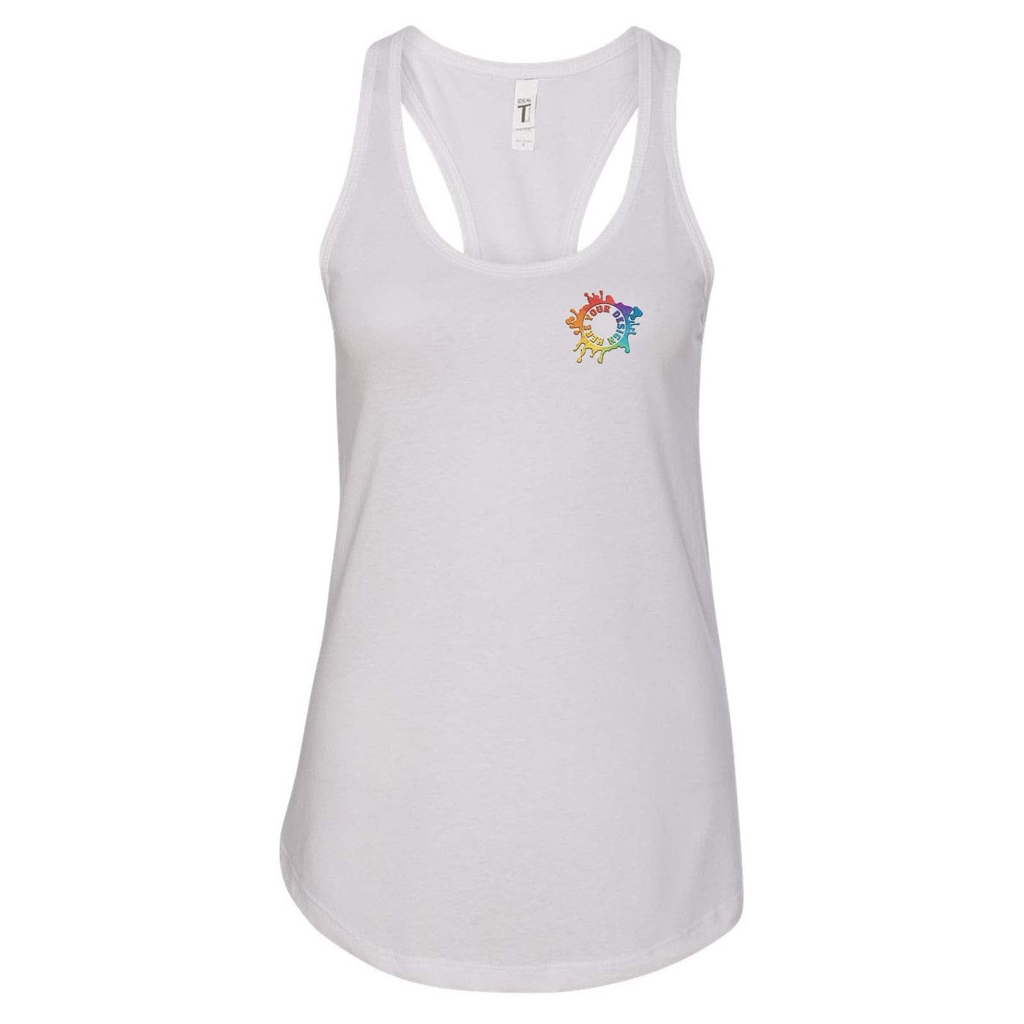 Next Level Women's Cotton/Polyester Blend Racerback Tank Top Embroidery - Mato & Hash