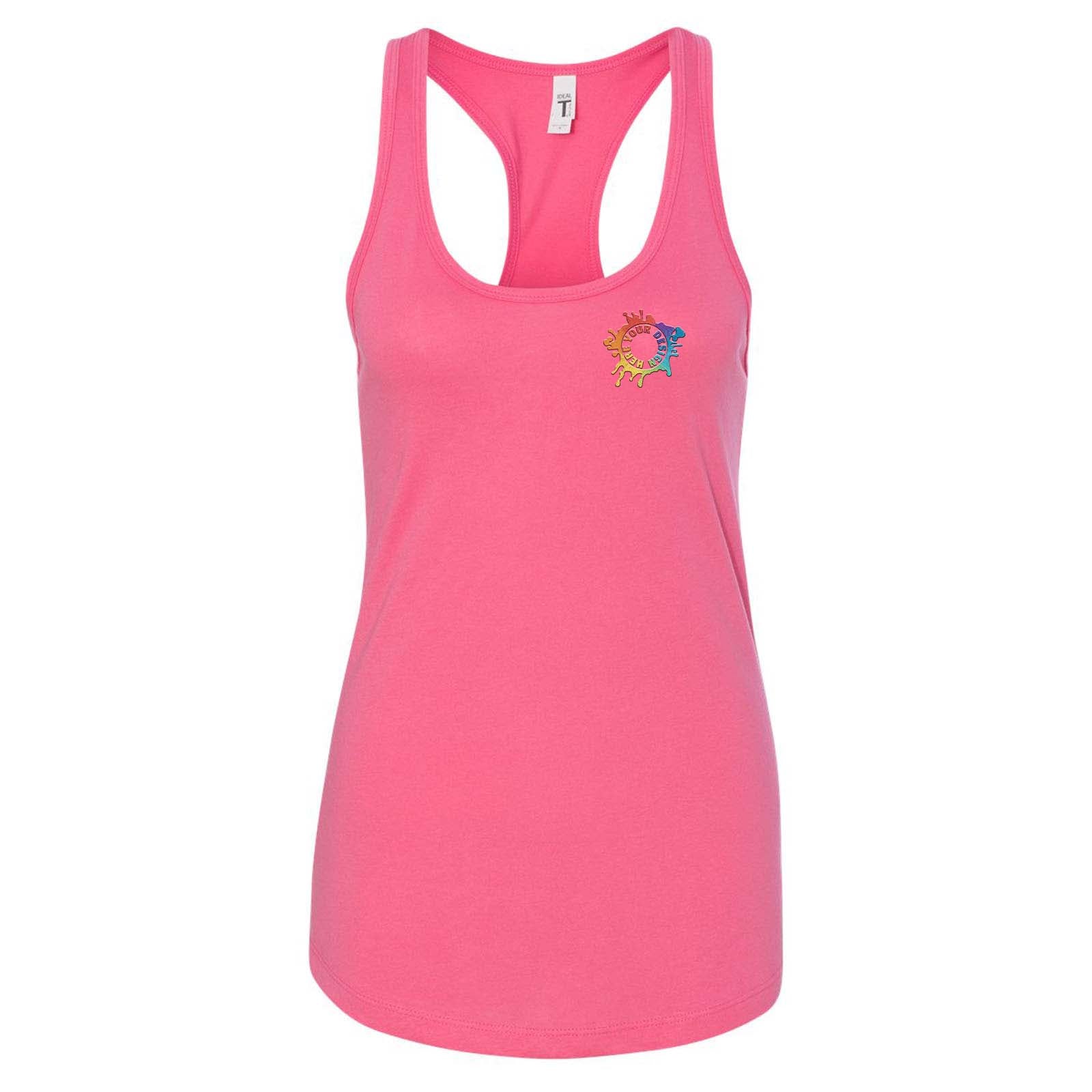 Next Level Women's Cotton/Polyester Blend Racerback Tank Top Embroidery - Mato & Hash