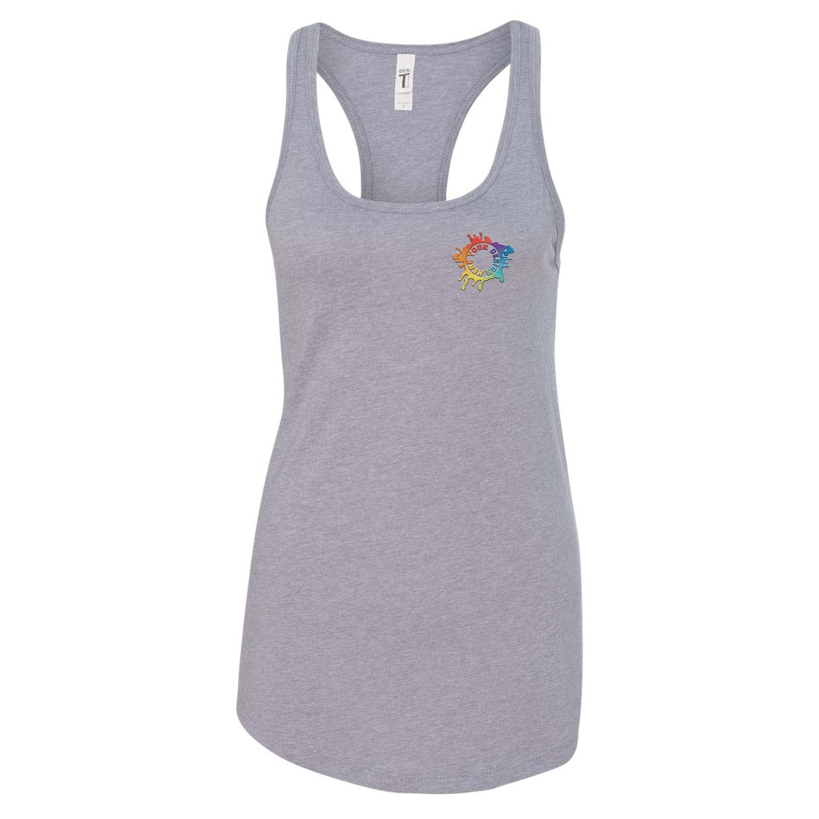 Next Level Women's Cotton/Polyester Blend Racerback Tank Top Embroidery - Mato & Hash