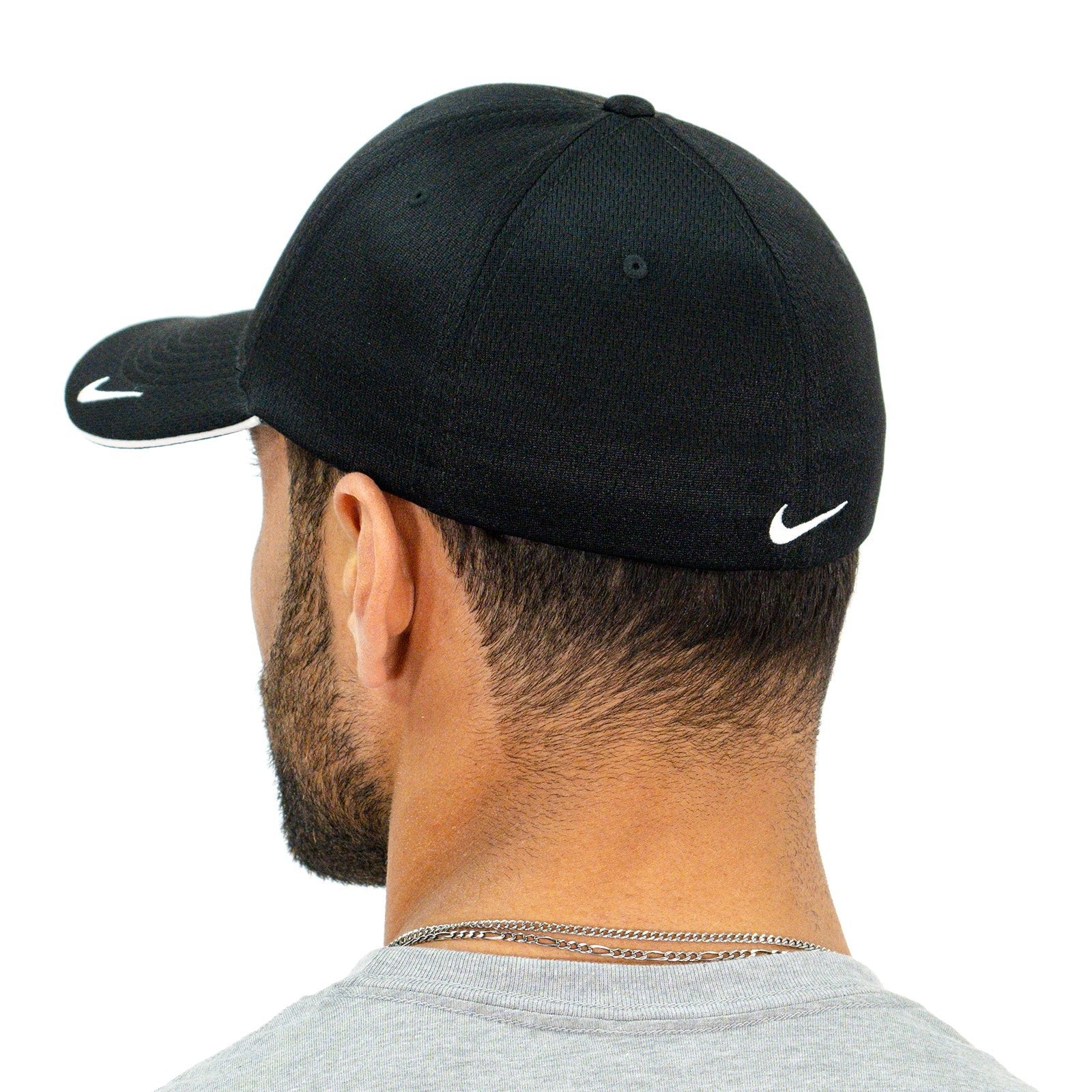 Nike Dri-Fit Mesh Swoosh Flex Sandwich Cap Embroidery Black / L/XL