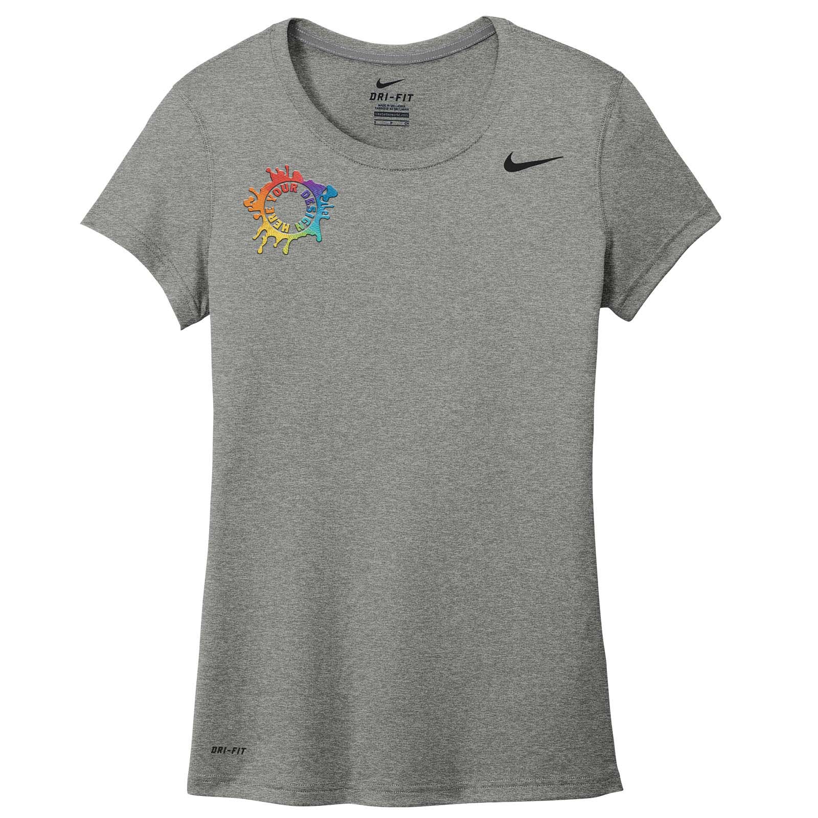 Nike Legend Women's Performance Polyester T-Shirt Embroidery - Mato & Hash