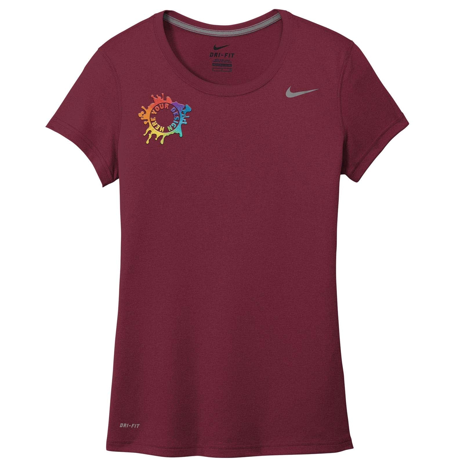 Nike Legend Women's Performance Polyester T-Shirt Embroidery - Mato & Hash