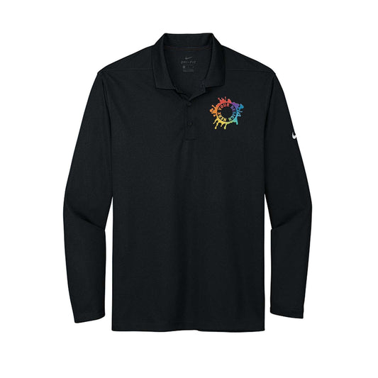 Nike Men's Dri-Fit Micro Piqué 2.0 100% Polyester Long Sleeve Polo T-Shirt Embroidery - Mato & Hash