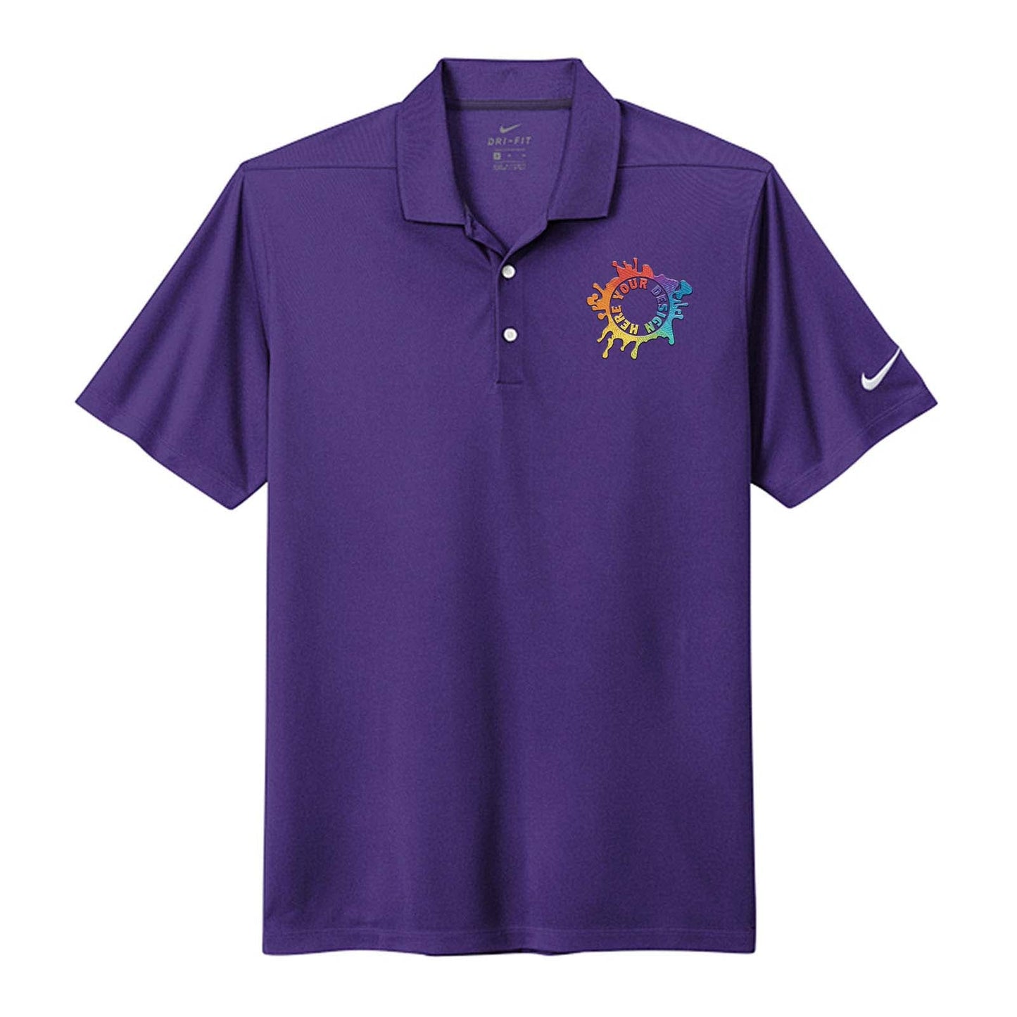 Nike Men's Dri-Fit Micro Piqué 2.0 100% Polyester Polo T-Shirt Embroidery - Mato & Hash