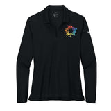 Nike Women's Dri-Fit Micro Piqué 2.0 100% Polyester Long Sleeve Polo T-Shirt Embroidery - Mato & Hash