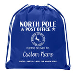 North Pole Post Office Deliver To: Custom Mini Polyester Drawstring Bag - Mato & Hash