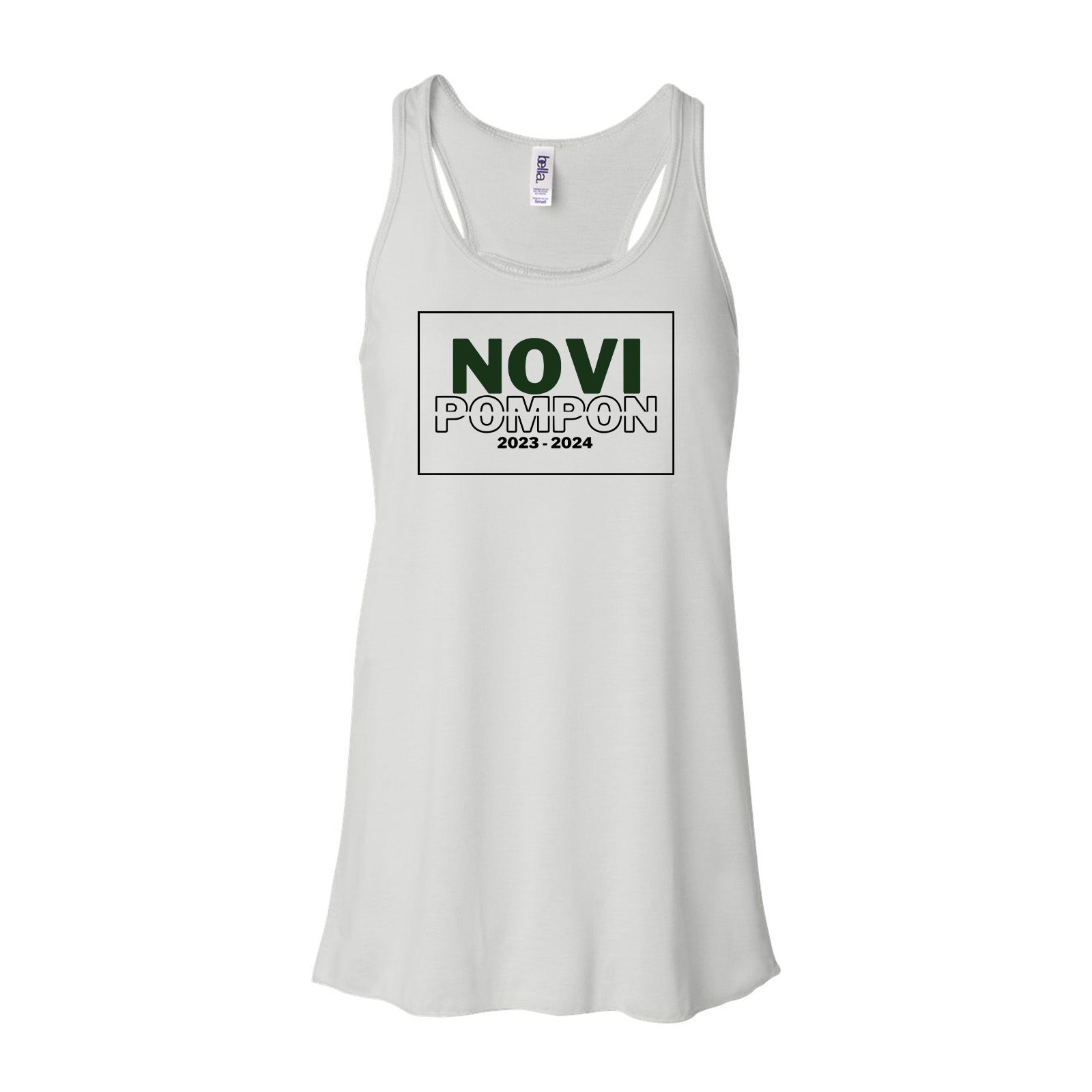 Novi Pompon Bella + Canvas Women's Flowy Racerback Tank Top Program Pom - Mato & Hash