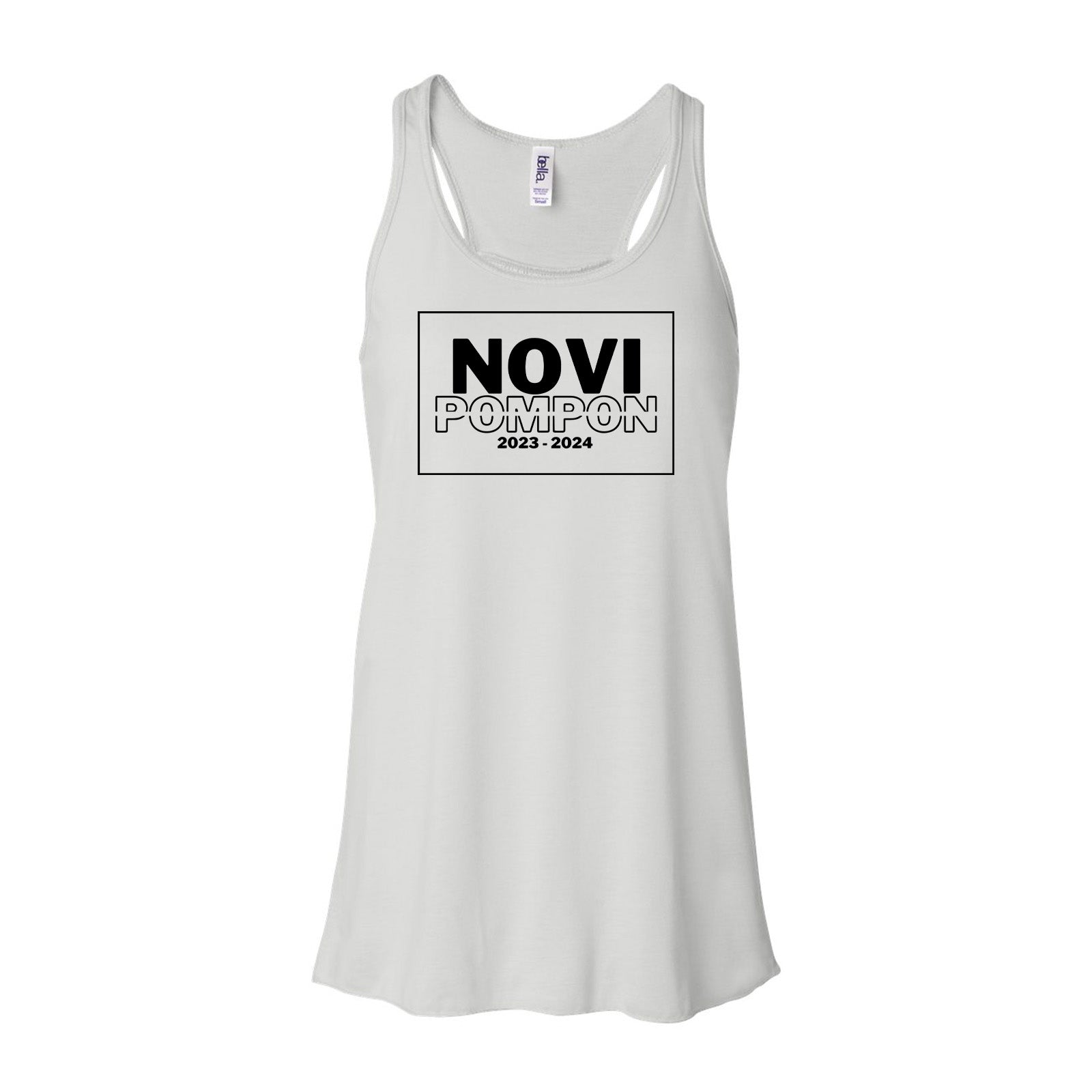 Novi Pompon Bella + Canvas Women's Flowy Racerback Tank Top Program Pom - Mato & Hash