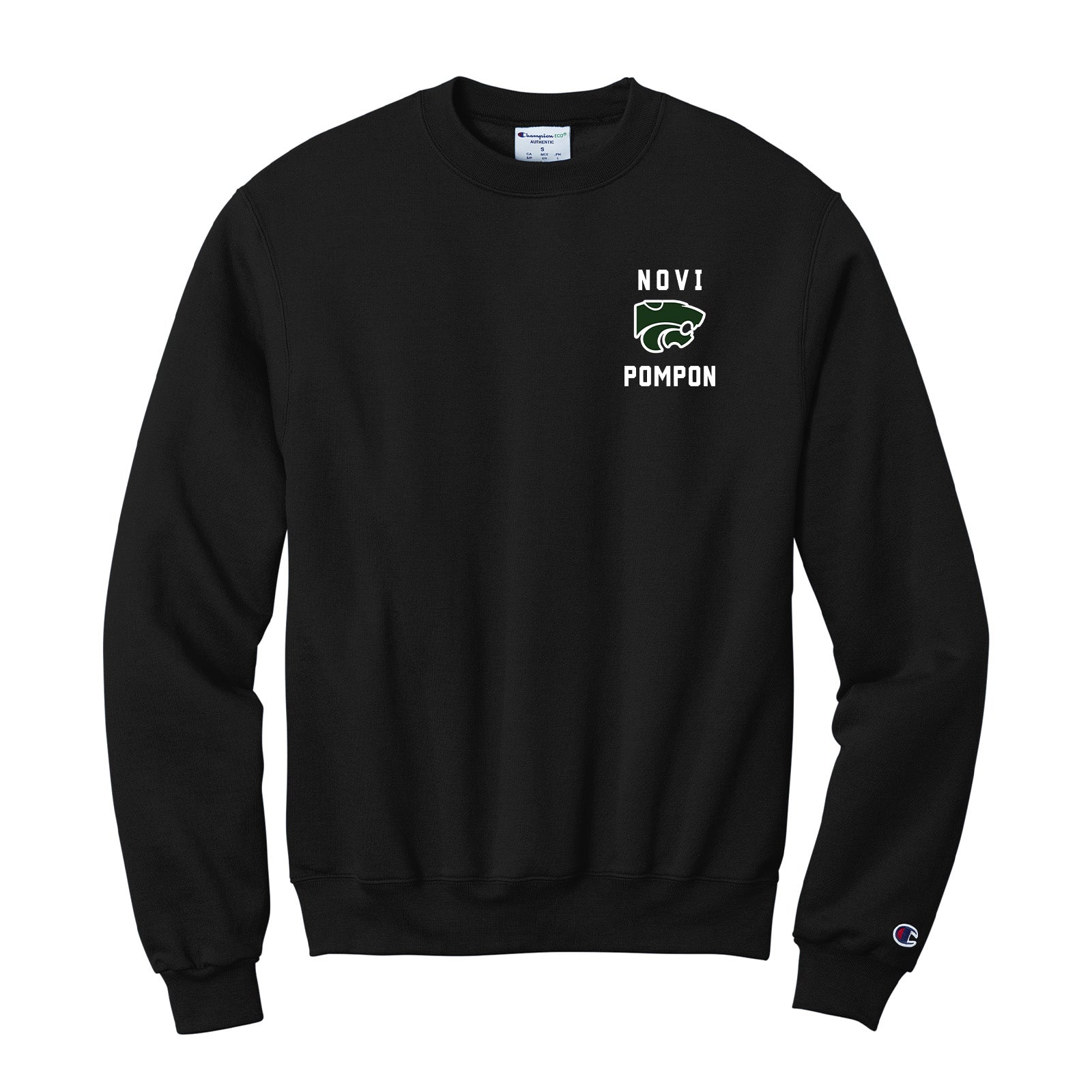 Novi Pompon Champion Powerblend Cotton/Polyester Men's Crewneck Sweatshirt Classic Embroidery - Mato & Hash