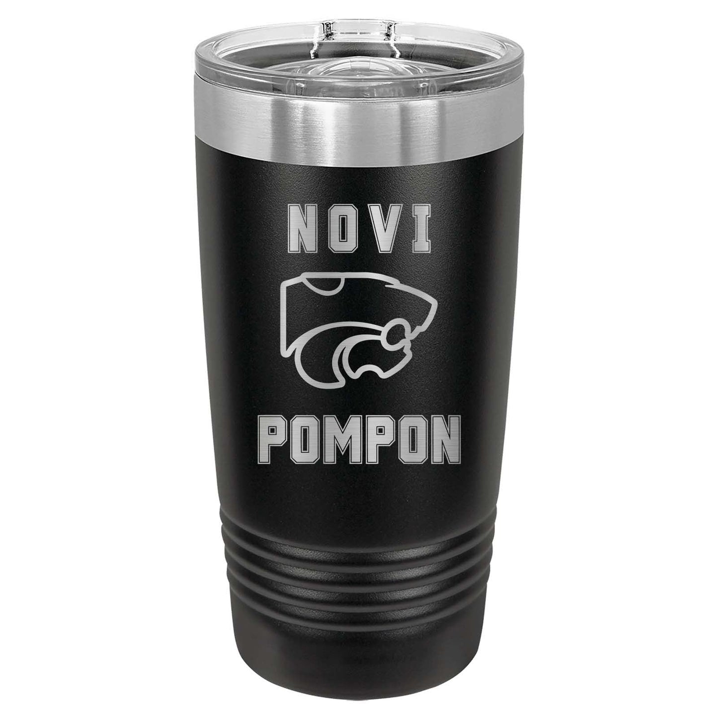 Novi Pompon Laser Engraved 20oz Pint with Sliding Lid - Mato & Hash