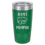 Novi Pompon Laser Engraved 20oz Pint with Sliding Lid - Mato & Hash