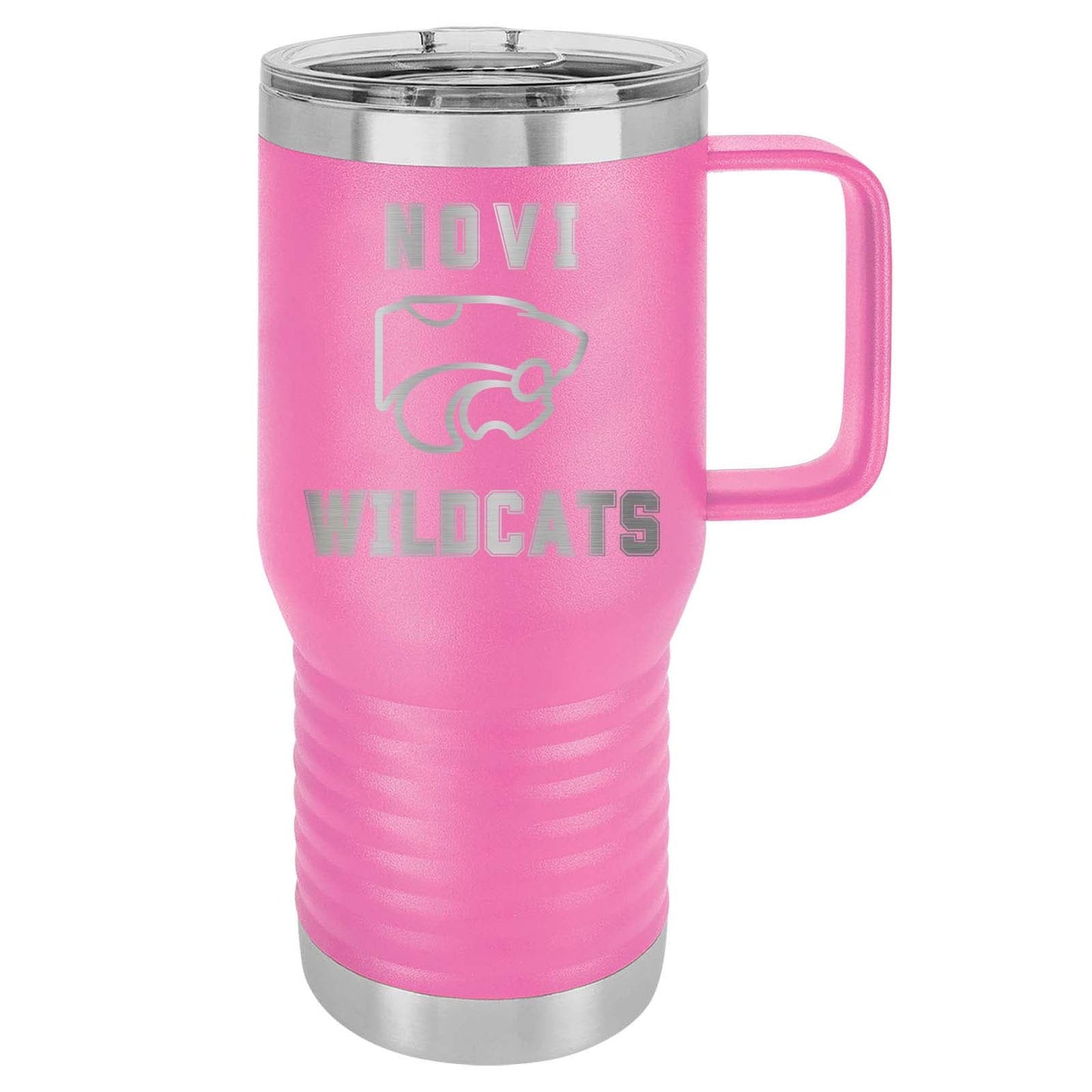 Novi Pompon Laser Engraved 20oz Travel Tumbler with Handle - Mato & Hash
