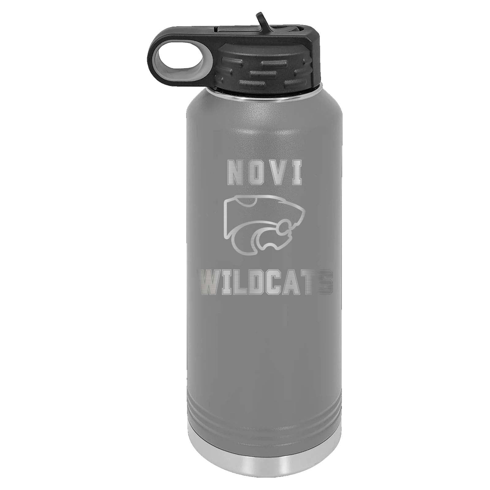 Novi Pompon Laser Engraved 32oz Water Bottle with Flip Lid - Mato & Hash