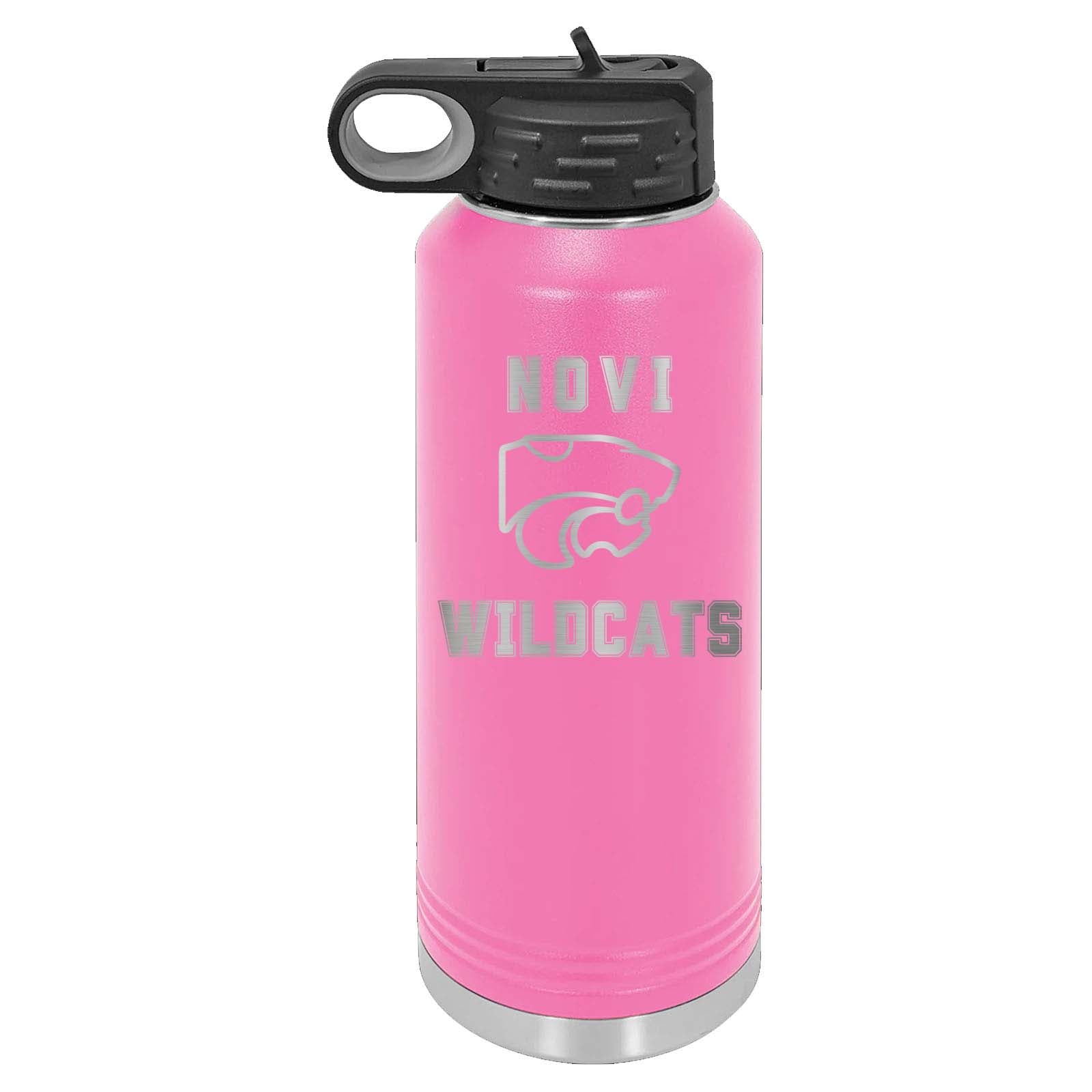 Novi Pompon Laser Engraved 32oz Water Bottle with Flip Lid - Mato & Hash