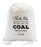 Official North Pole Coal From Santa Cotton Drawstring Bag - Mato & Hash