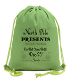 Official North Pole Presents From Santa Cotton Drawstring Bag - Mato & Hash