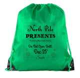 Official North Pole Presents From Santa Polyester Drawsting Bag - Mato & Hash