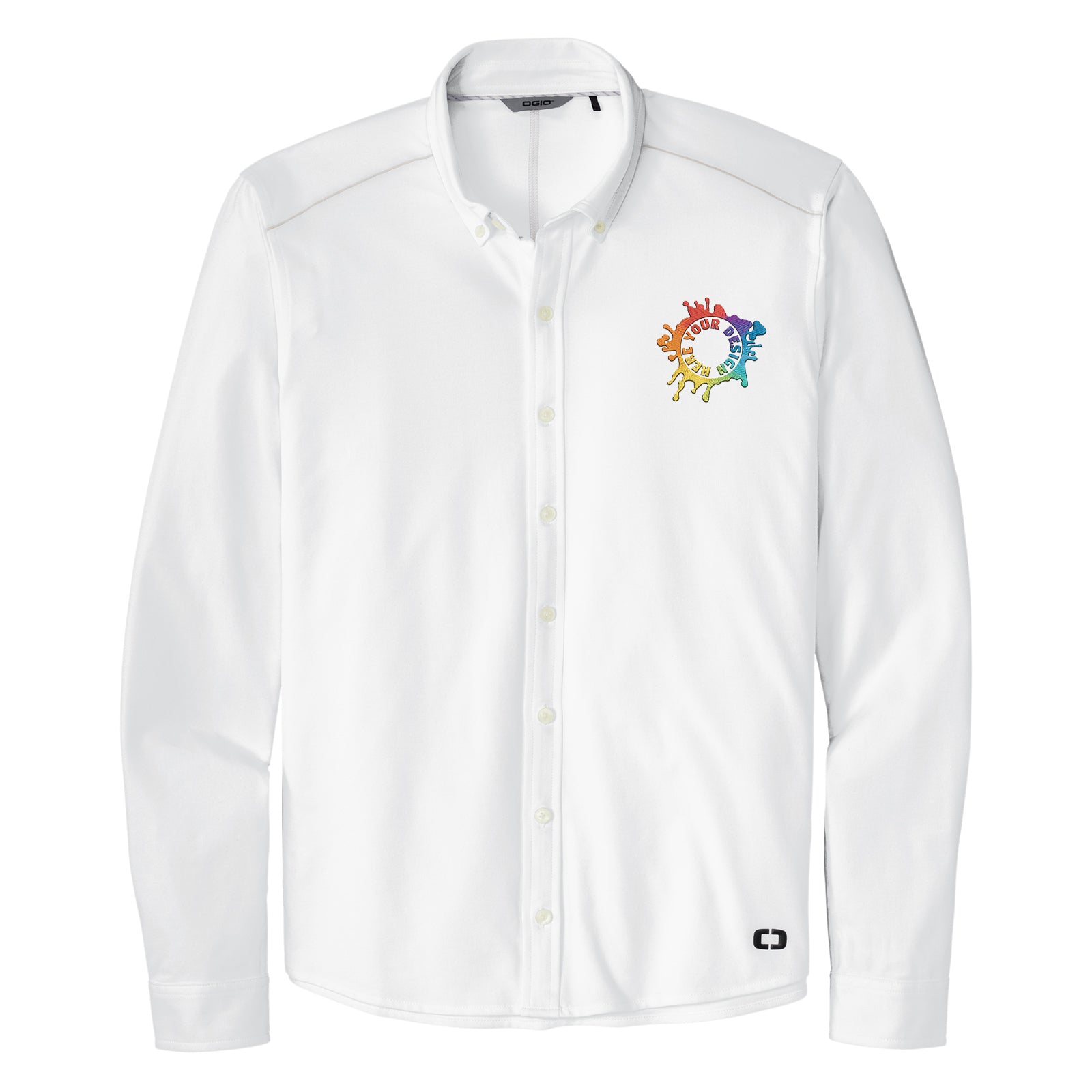 OGIO ® Code Stretch Long Sleeve Button-Up Embroidery - Mato & Hash
