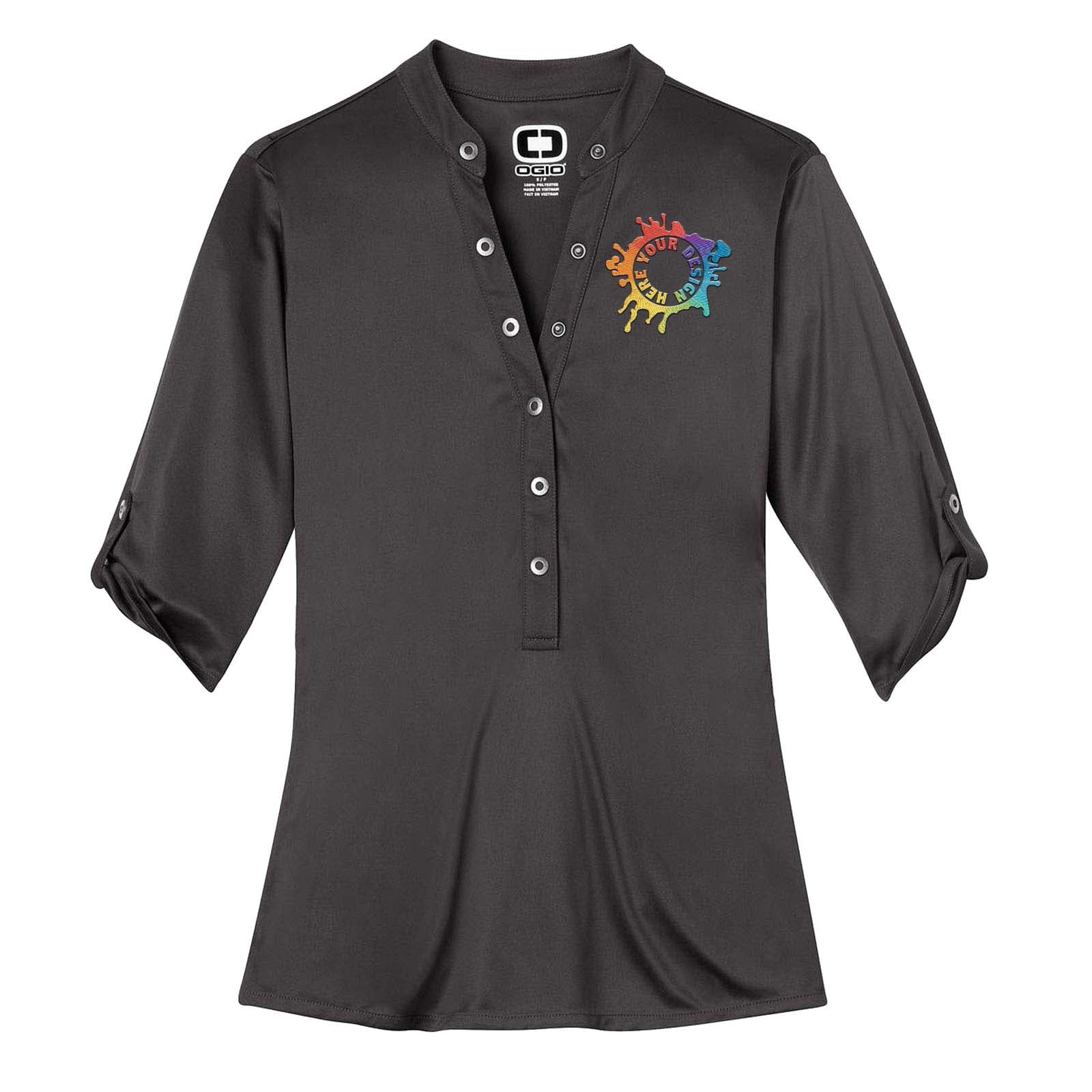 OGIO® - Crush Henley Embroidery - Mato & Hash