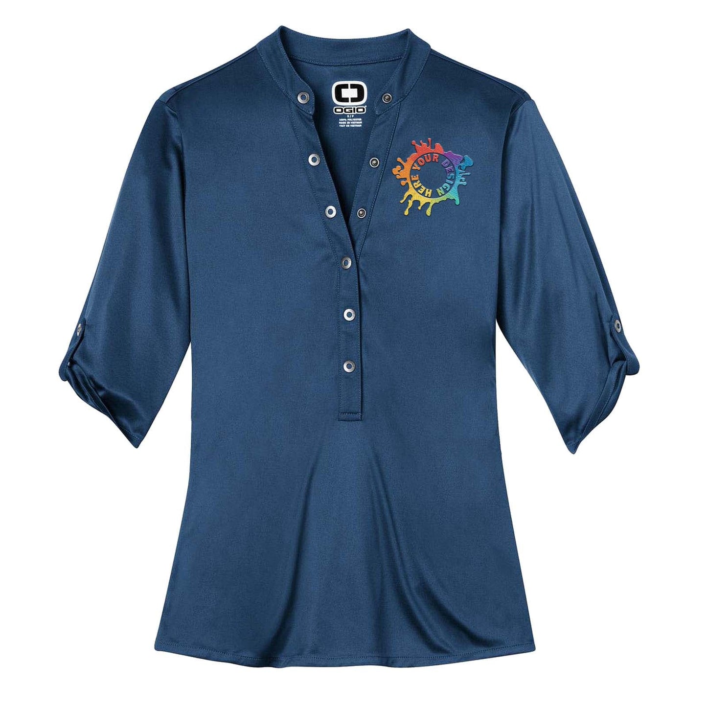 OGIO® - Crush Henley Embroidery - Mato & Hash