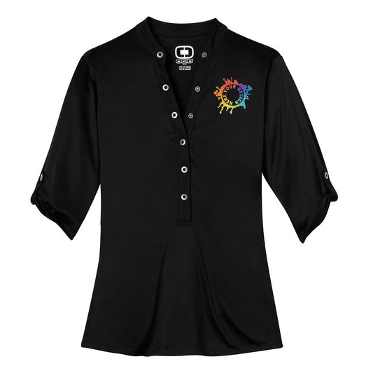 OGIO® - Crush Henley Embroidery - Mato & Hash