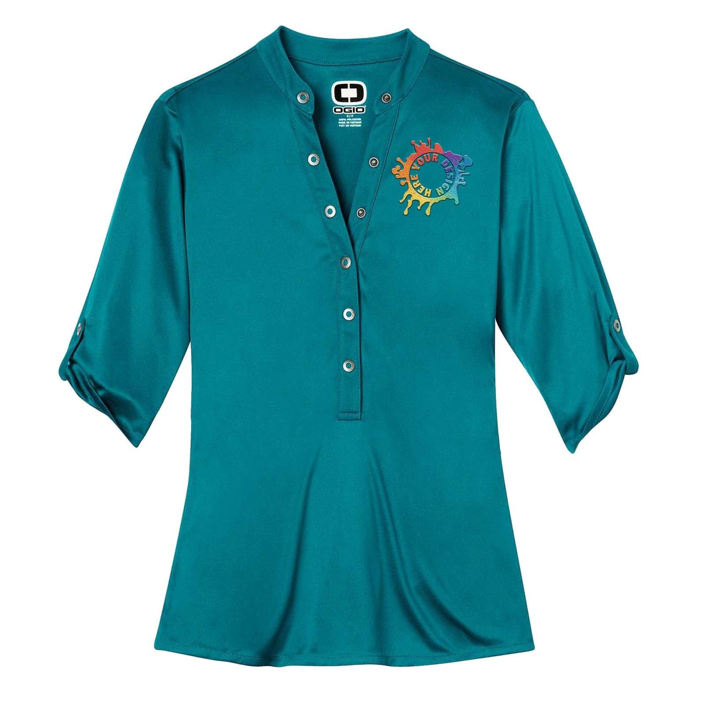 OGIO® - Crush Henley Embroidery - Mato & Hash