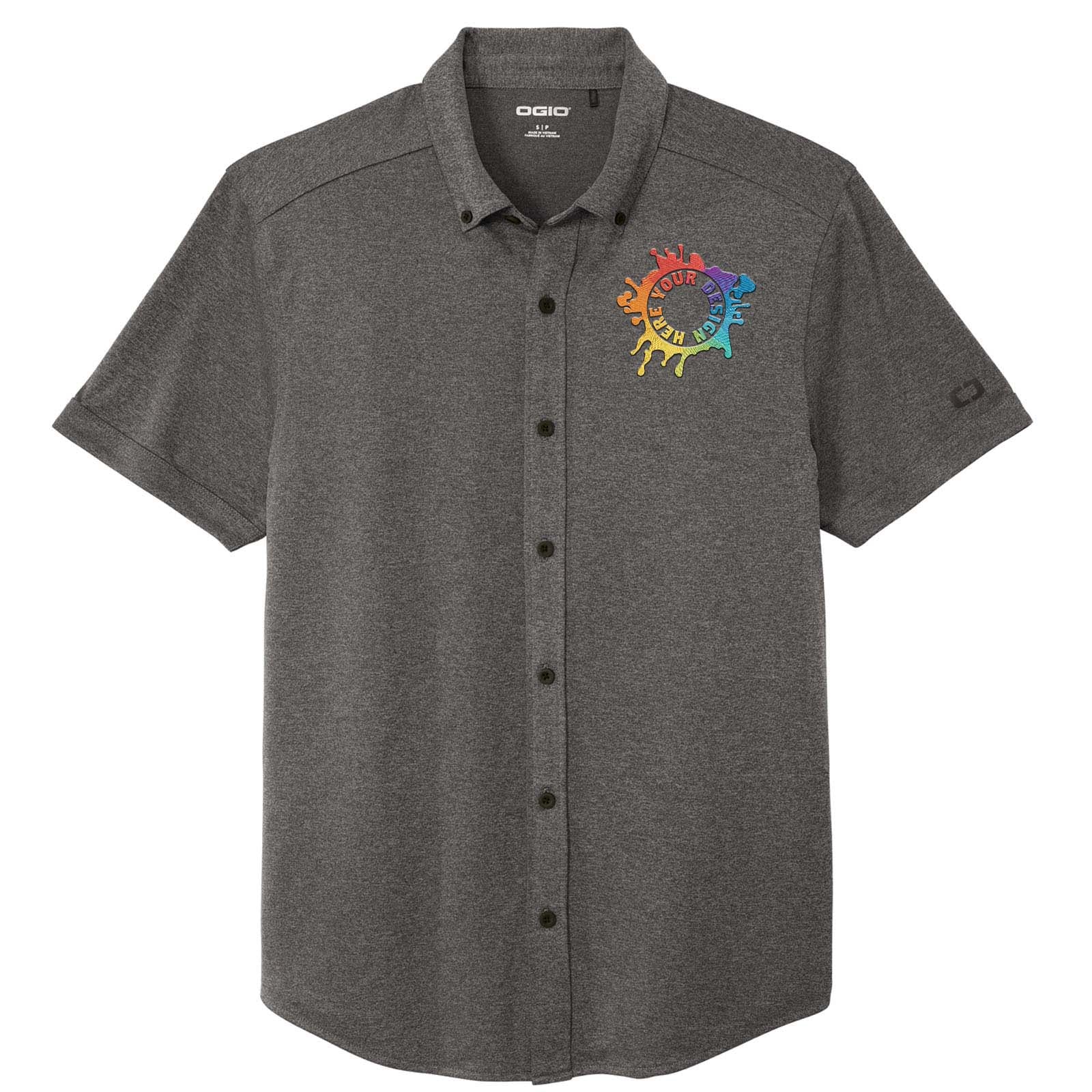 OGIO® Gravitate Full-Button Polo Embroidery - Mato & Hash