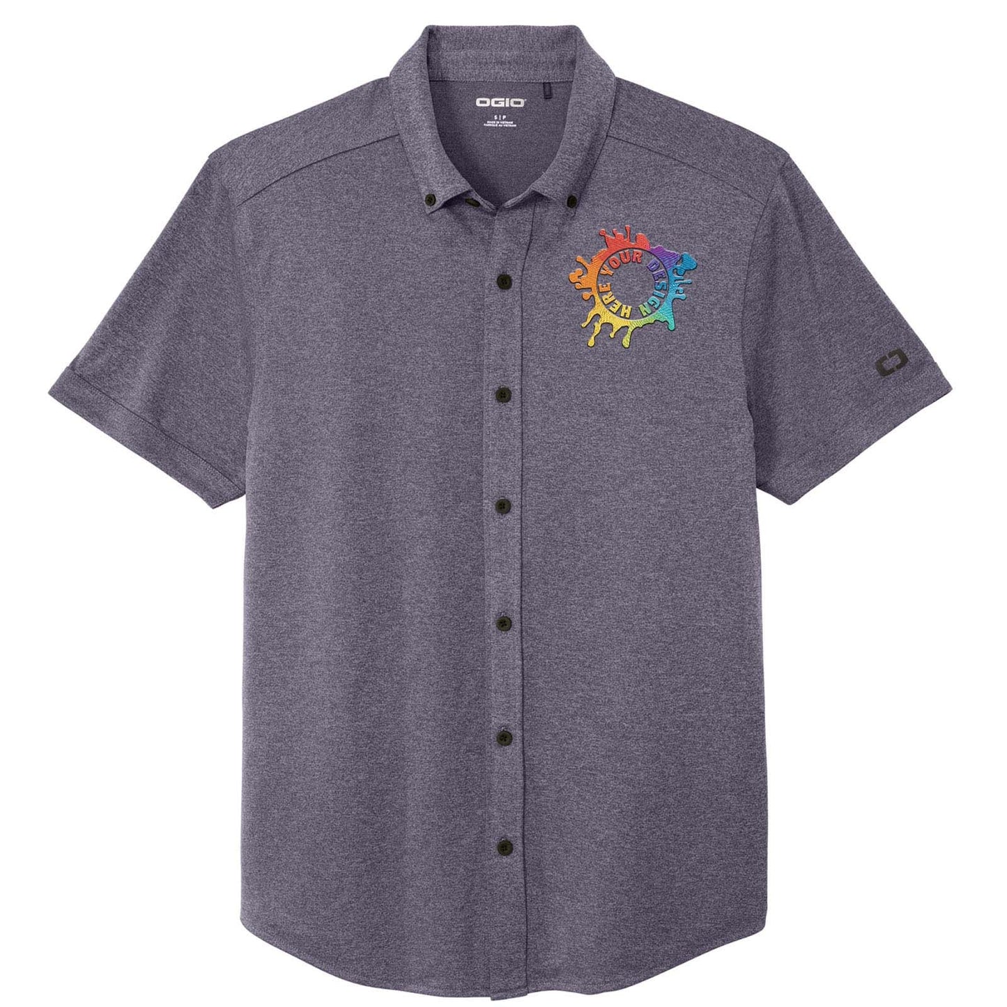 OGIO® Gravitate Full-Button Polo Embroidery - Mato & Hash