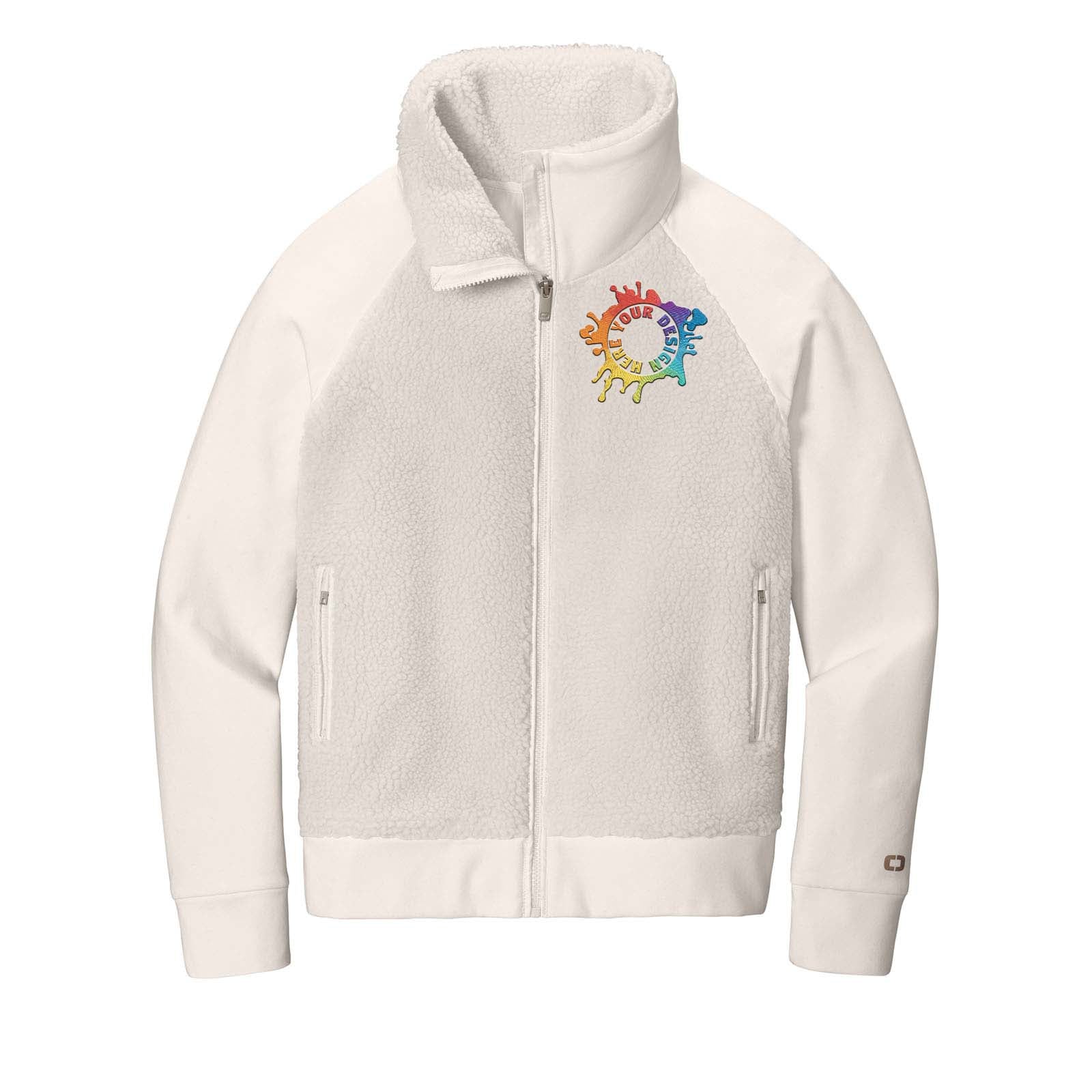 OGIO® Ladies Luuma Sherpa Full-Zip Jacket Embroidery - Mato & Hash