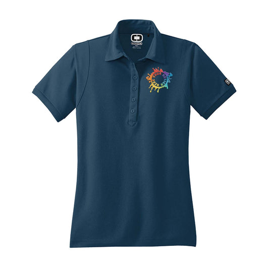 Ogio Women's 100% Polyester Jewel Polo T-Shirt Embroidery - Mato & Hash