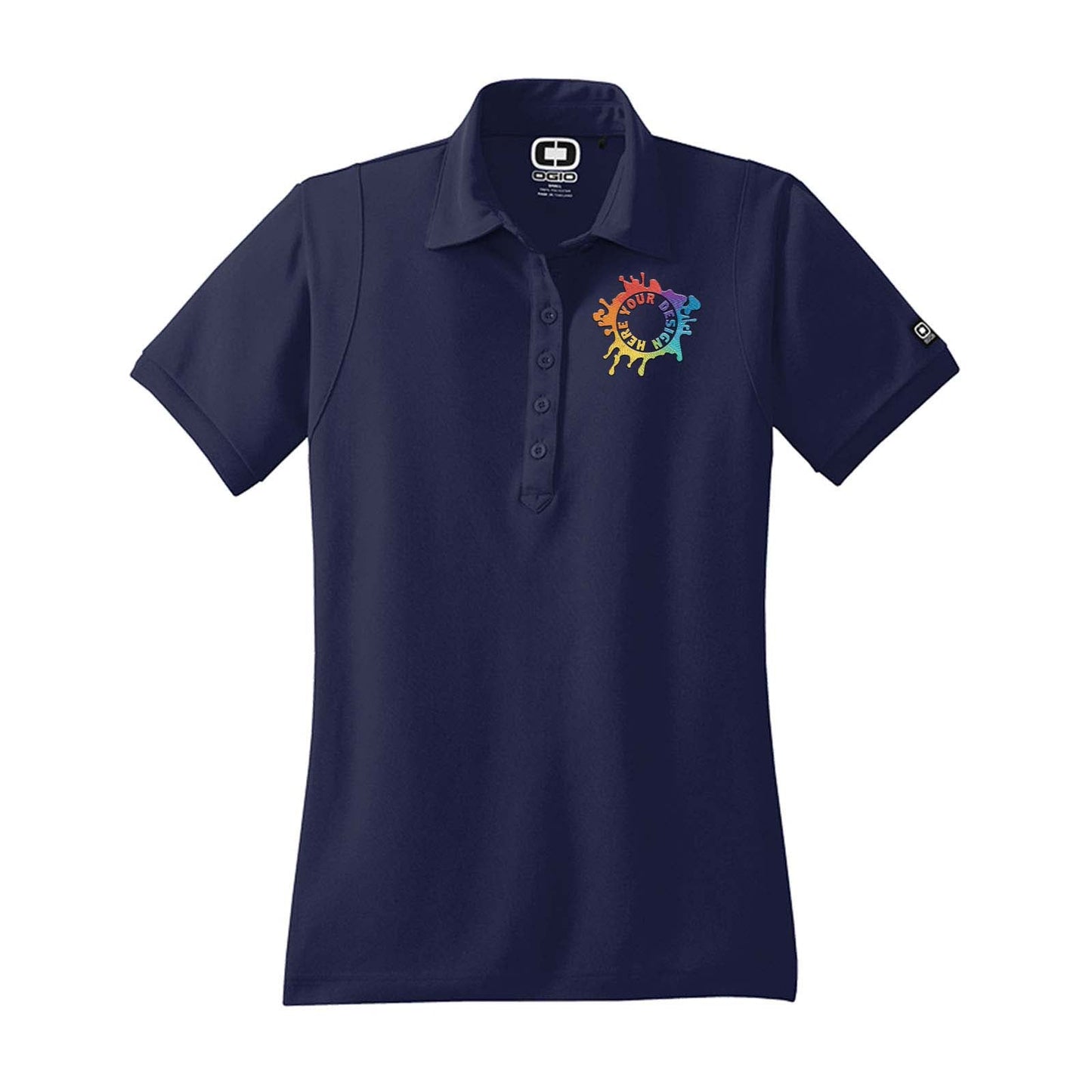 Ogio Women's 100% Polyester Jewel Polo T-Shirt Embroidery - Mato & Hash