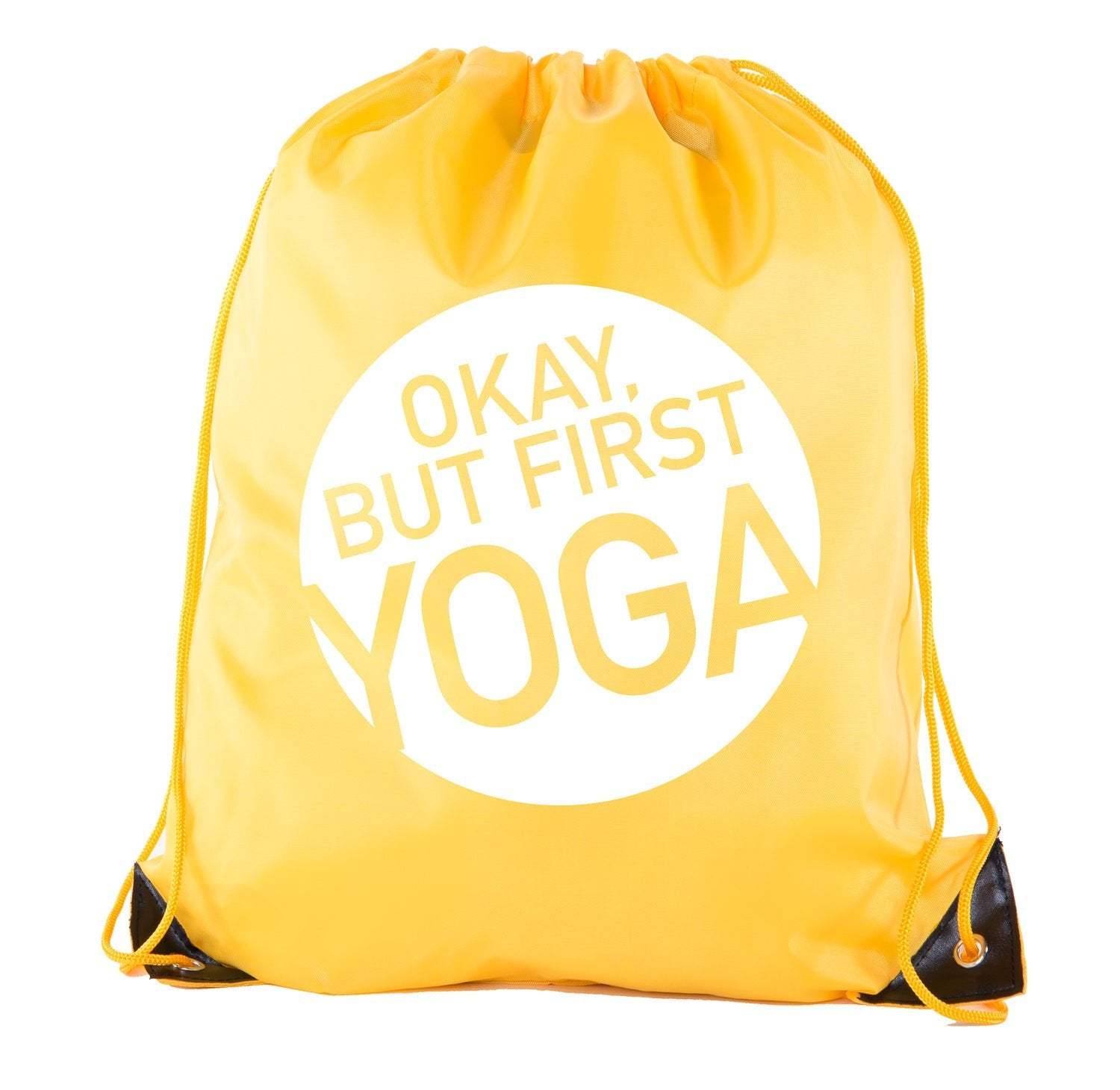 Okay, but First Yoga Polyester Drawstring Bag - Mato & Hash