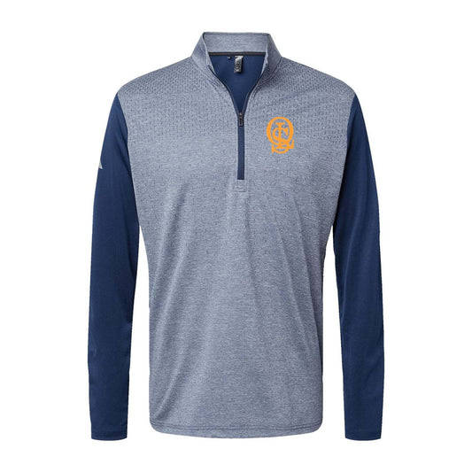 OLS Adidas - Heather Block Print Quarter-Zip Pullover Embroidery - Mato & Hash