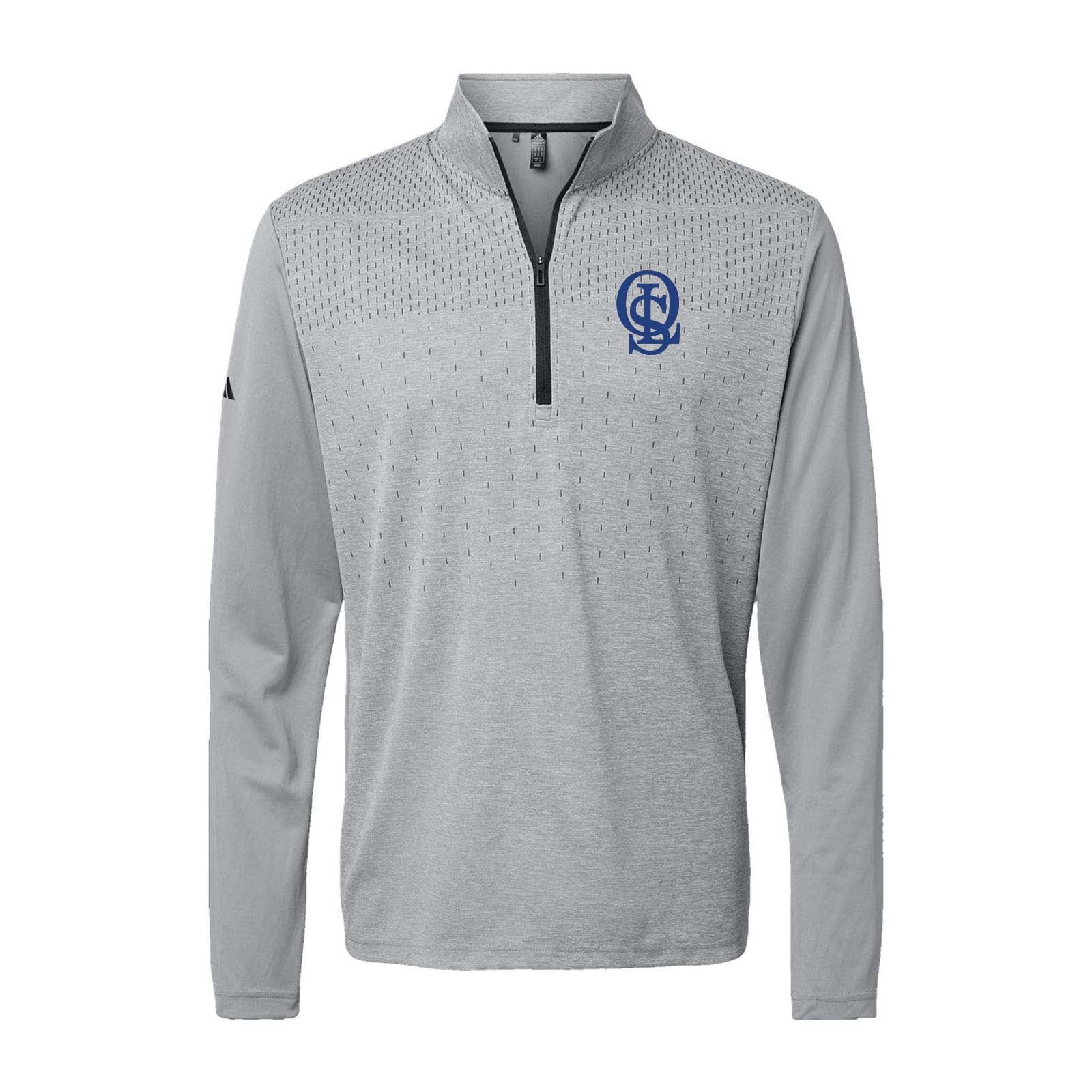 OLS Adidas - Heather Block Print Quarter-Zip Pullover Embroidery - Mato & Hash