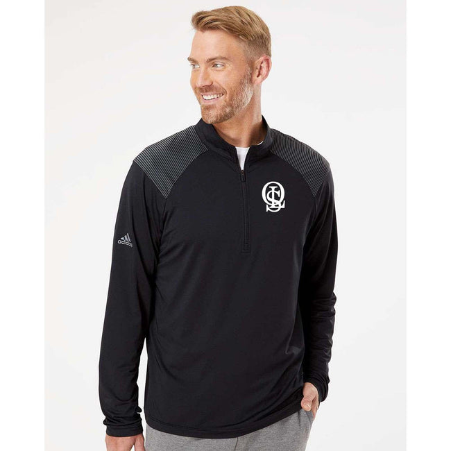 OLS Logo Adidas Shoulder Stripe Quarter-Zip Pullover