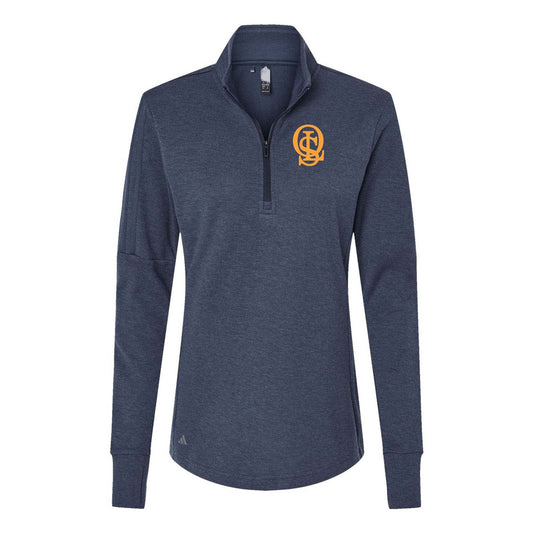 OLS Adidas - Women's 3-Stripes Quarter-Zip Sweater Embroidery - Mato & Hash