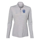 OLS Adidas - Women's Lightweight Melange Quarter-Zip Pullover Embroidery - Mato & Hash